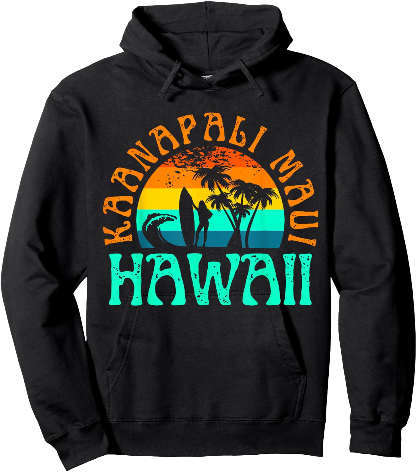 Kaanapali Maui Hawaii Hoodie - Hoodie | Black