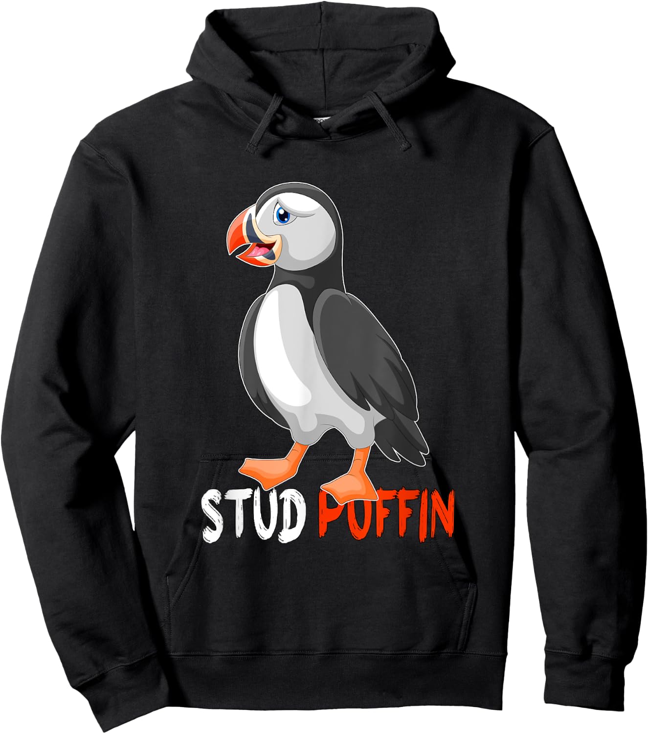 Stud Puffin -cute Puffin Hoodie - Hoodie | Black