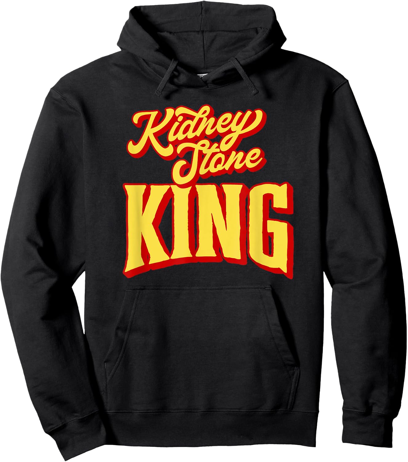 Kidney Stone King! Funny Kidney Stone Passing Retro Hoodie - Hoodie | Black