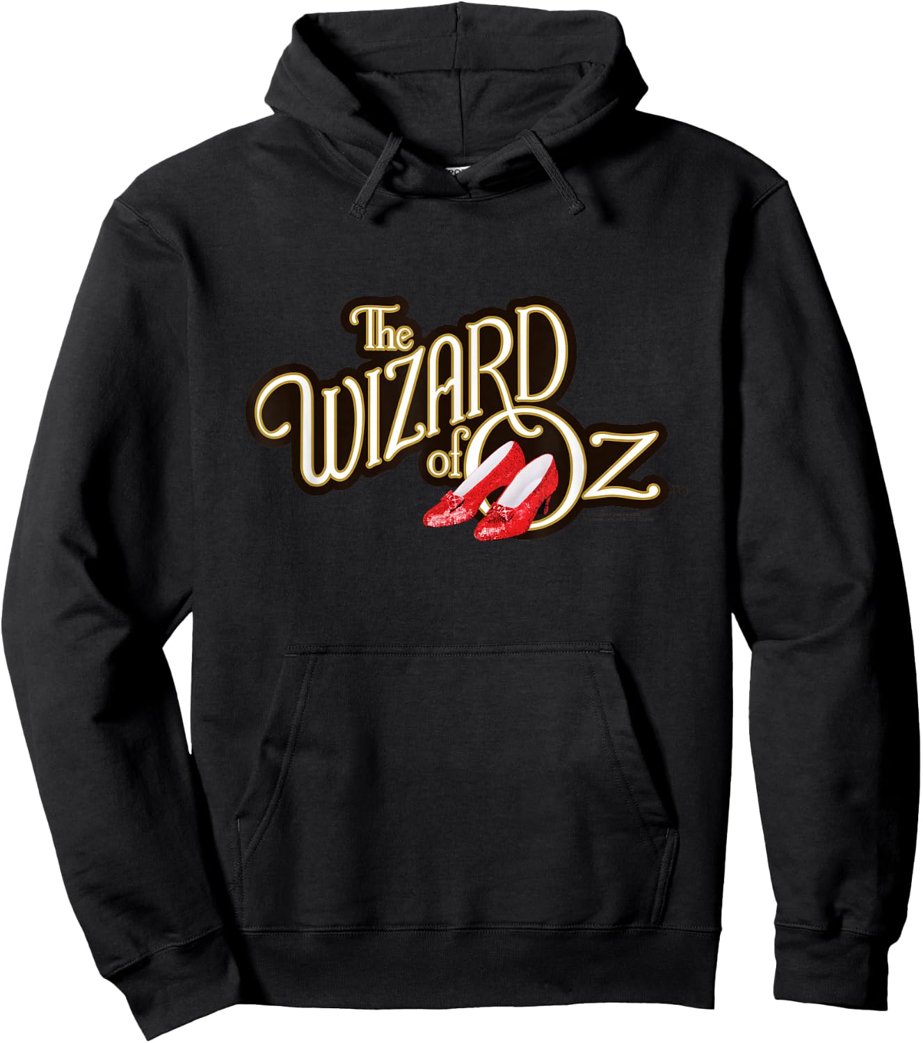 Wizard of Oz Logo with Ruby Slippers Vintage Classic Movie Hoodie - Hoodie | Black