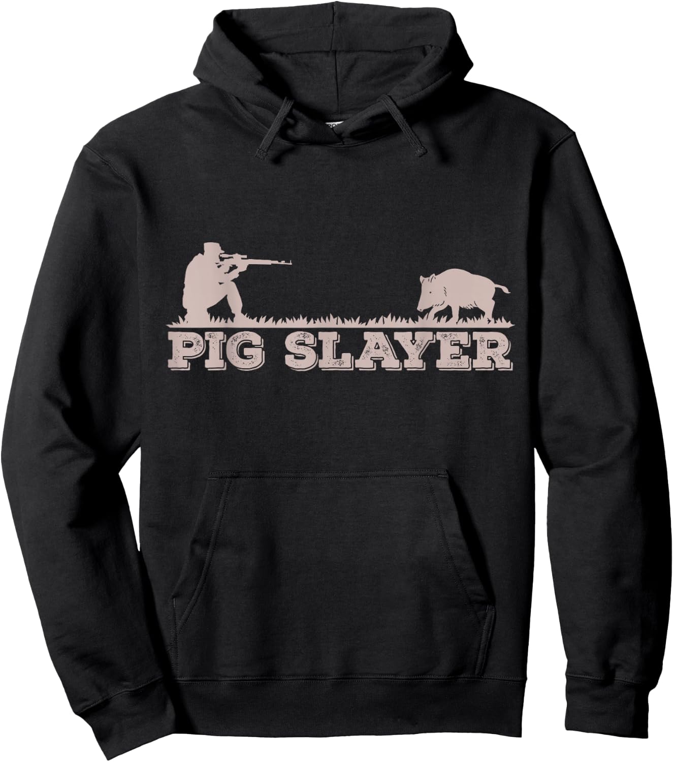 Pig Slayer Funny Pig Hunting Hog Hunting Hoodie - Hoodie | Black