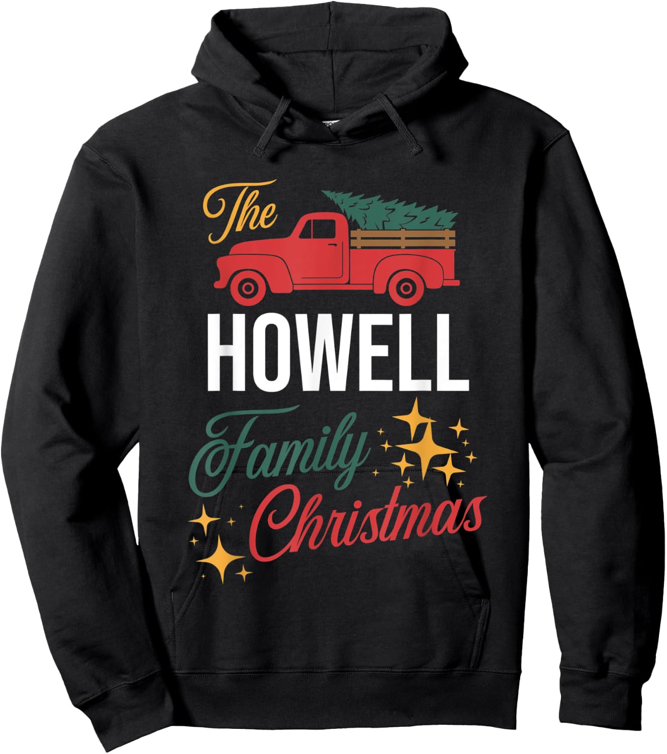 The Howell Family Christmas Matching Pajamas Group Gift Hoodie - Hoodie | Black