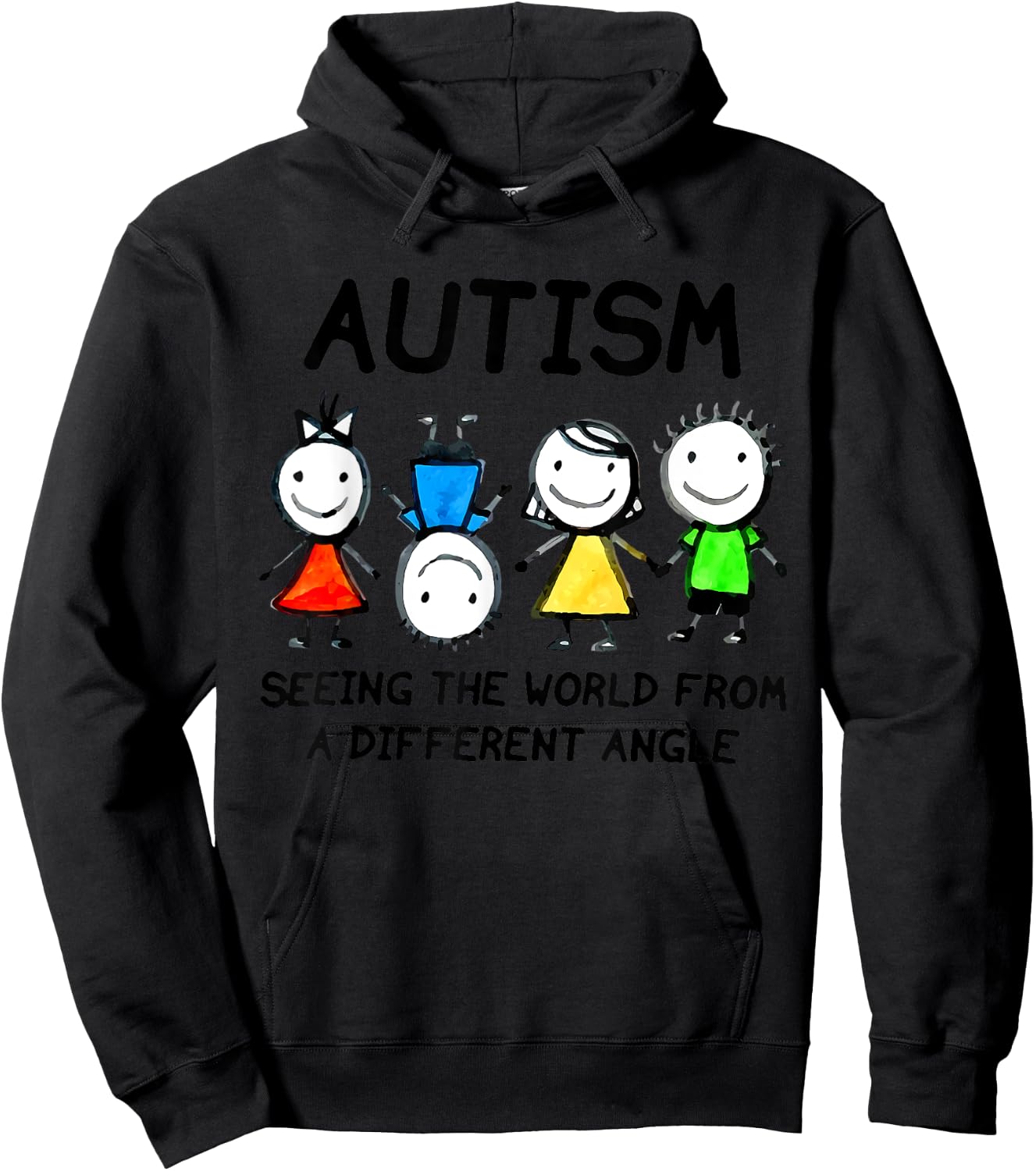 Autism Seeing The World From A Different Angle Autism Gifts Hoodie - Hoodie | Black