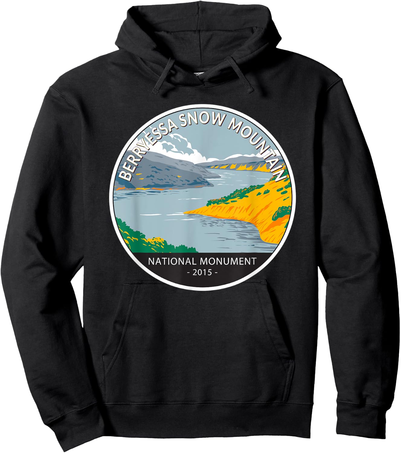 Berryessa Snow Mountain National Monument California Circle Hoodie - Hoodie | Black