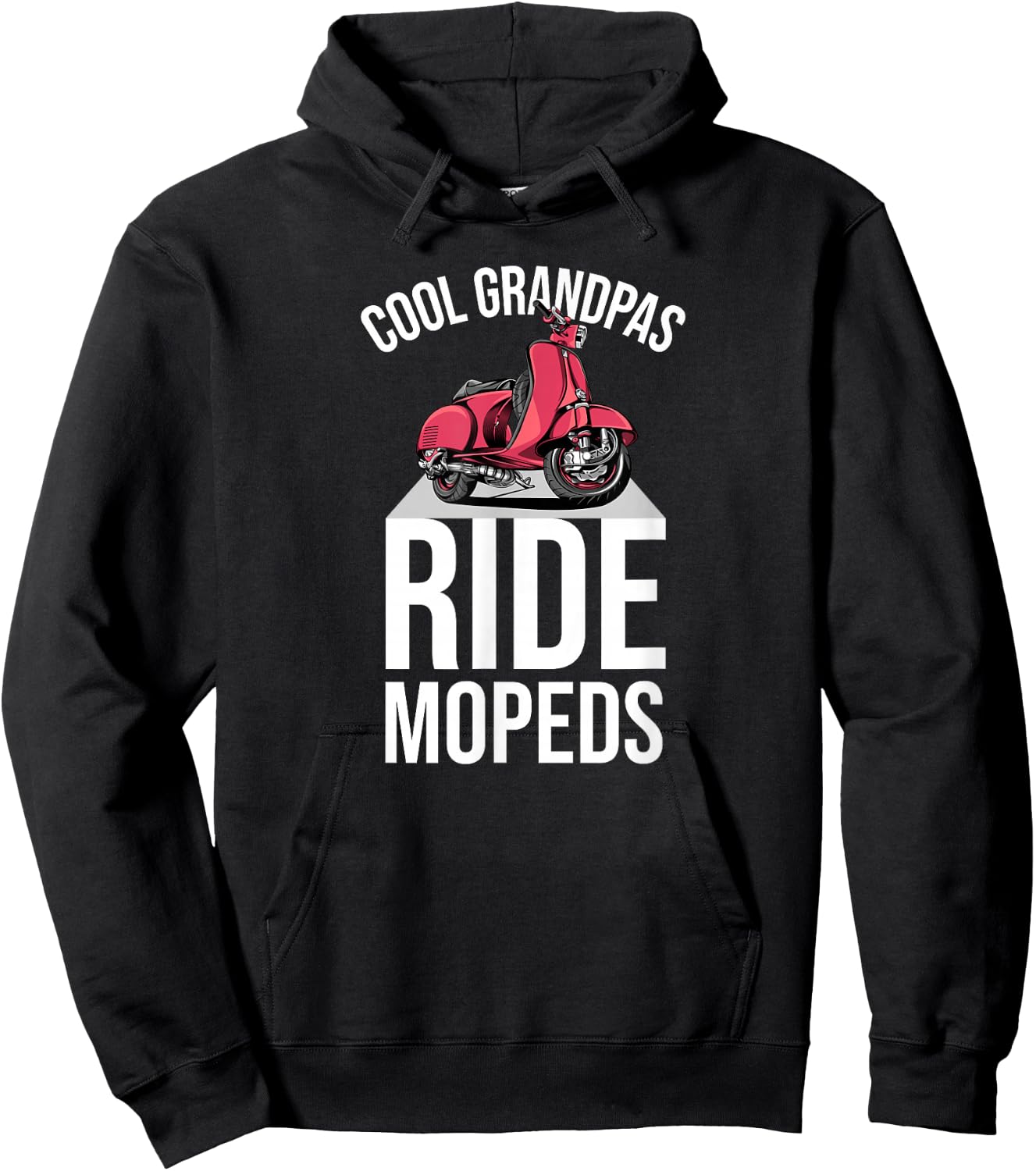 Cool Grandpas Ride Mopeds Moped Scooter Motorcycle Hoodie - Hoodie | Black