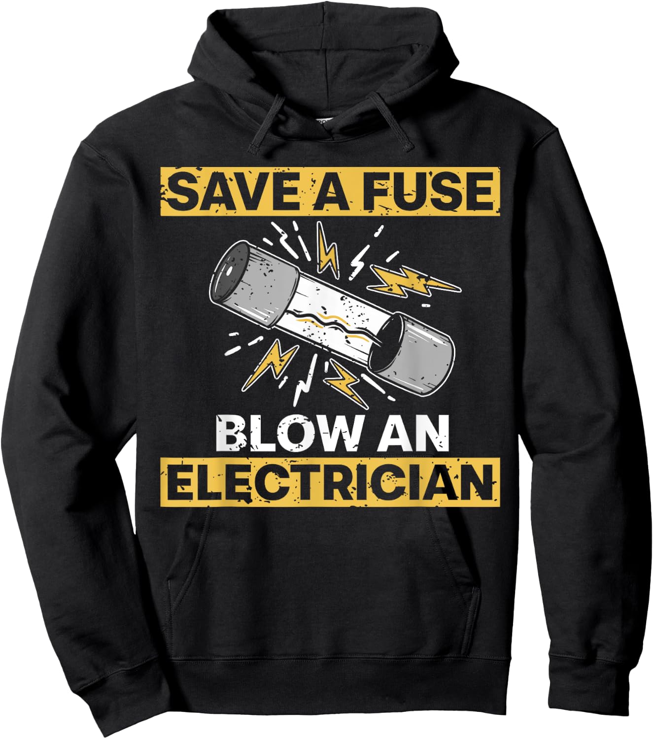 Funny Electrician Art Men Women Electrical Fuse Engineers Hoodie - Hoodie | Black