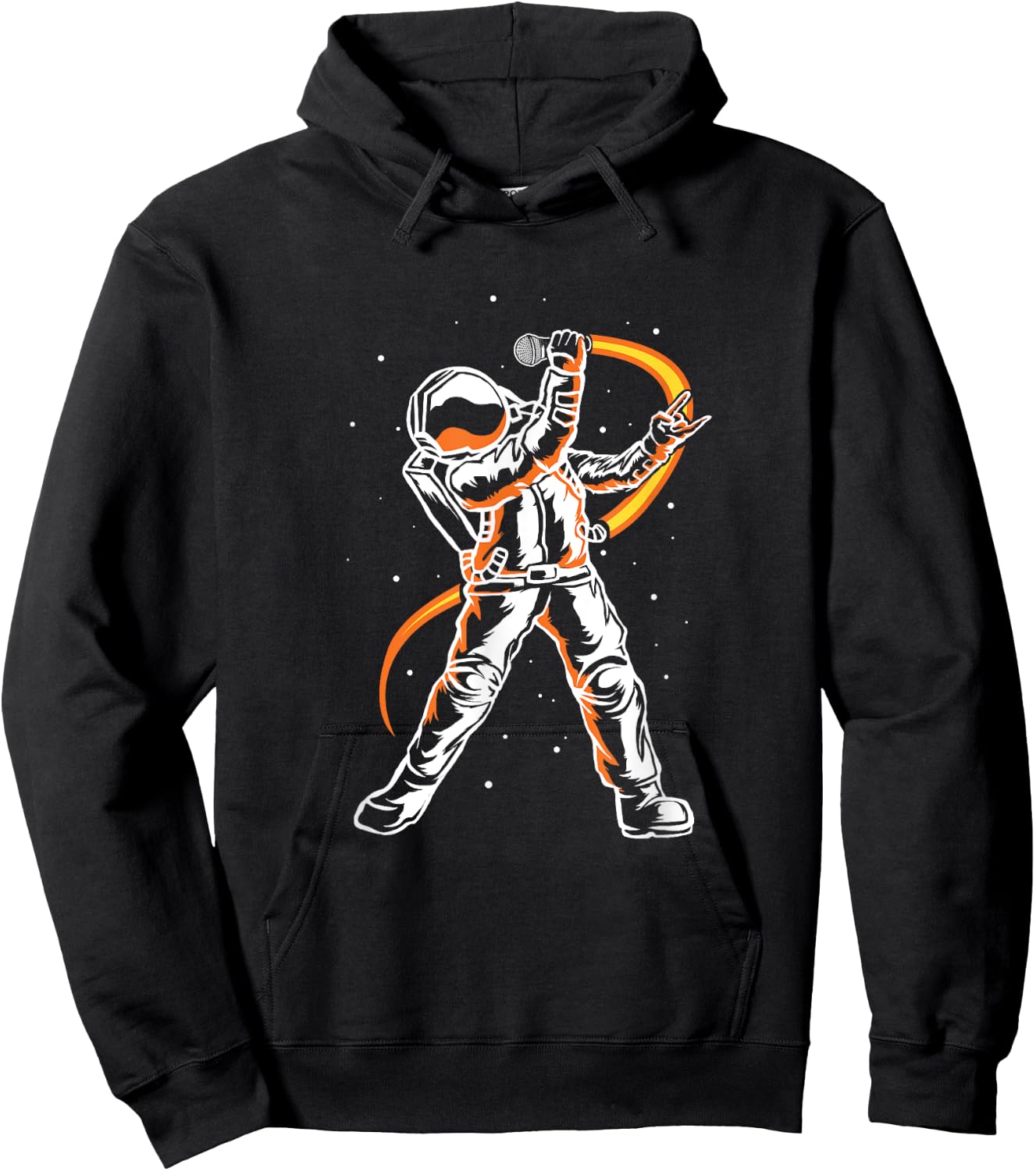Astronaut In Space Microphone Karaoke Vocal Singing Singer Hoodie - Hoodie | Black