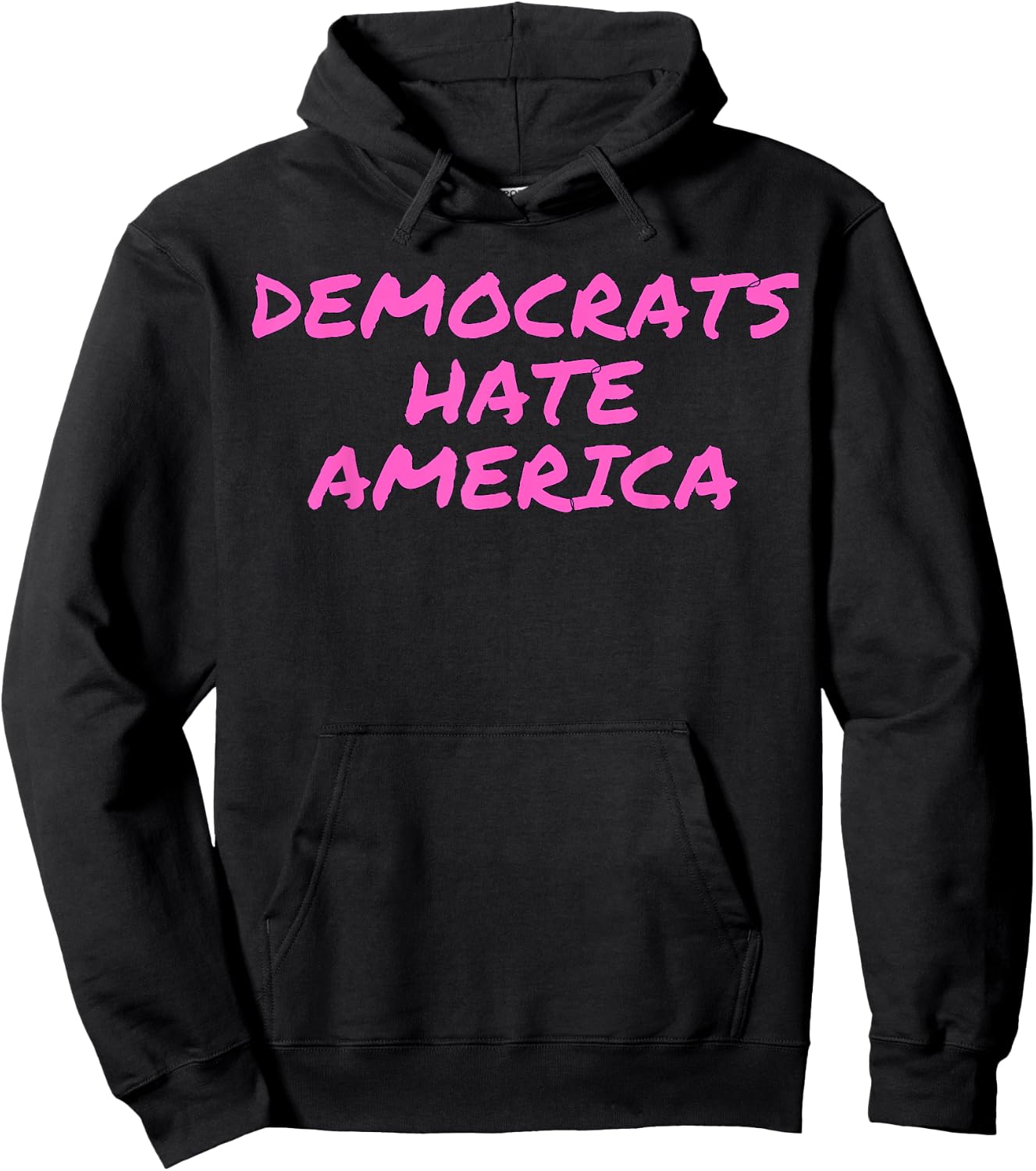 Democrats Hate America Conservative Anti Democrat Hoodie - Hoodie | Black