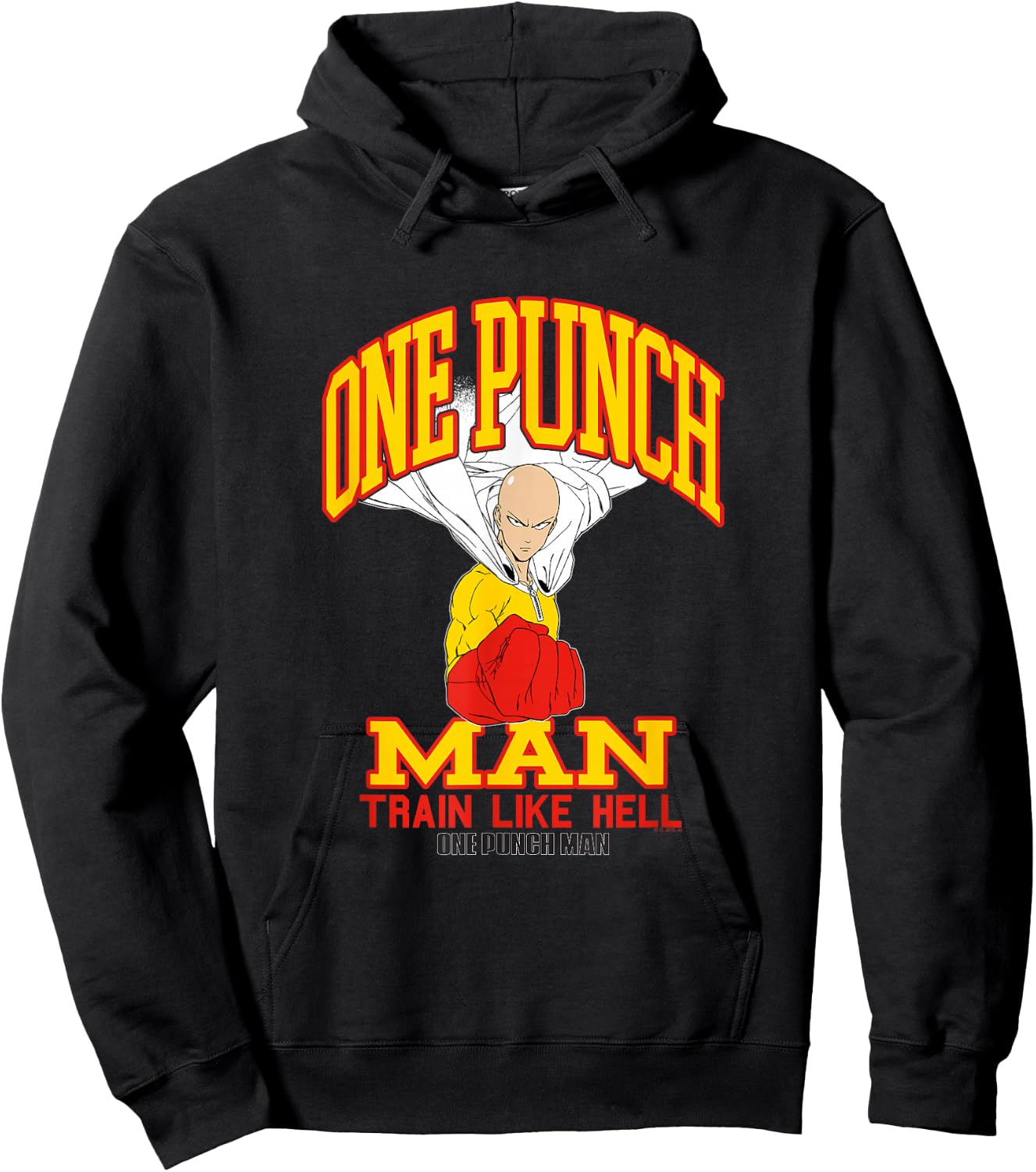 One Punch Man Saitama Train Like Hell Hoodie - Hoodie | Black