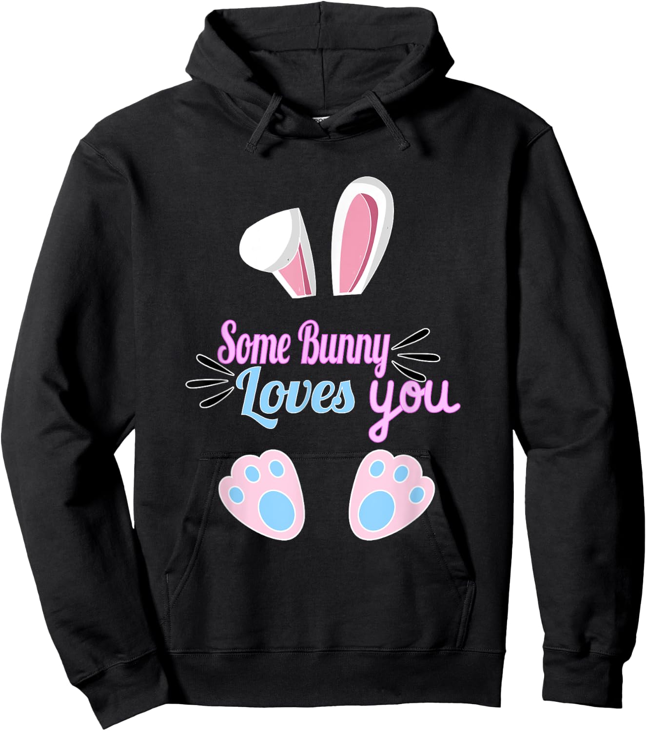 Some Bunny Loves You Easter Hoodie - Hoodie | Black