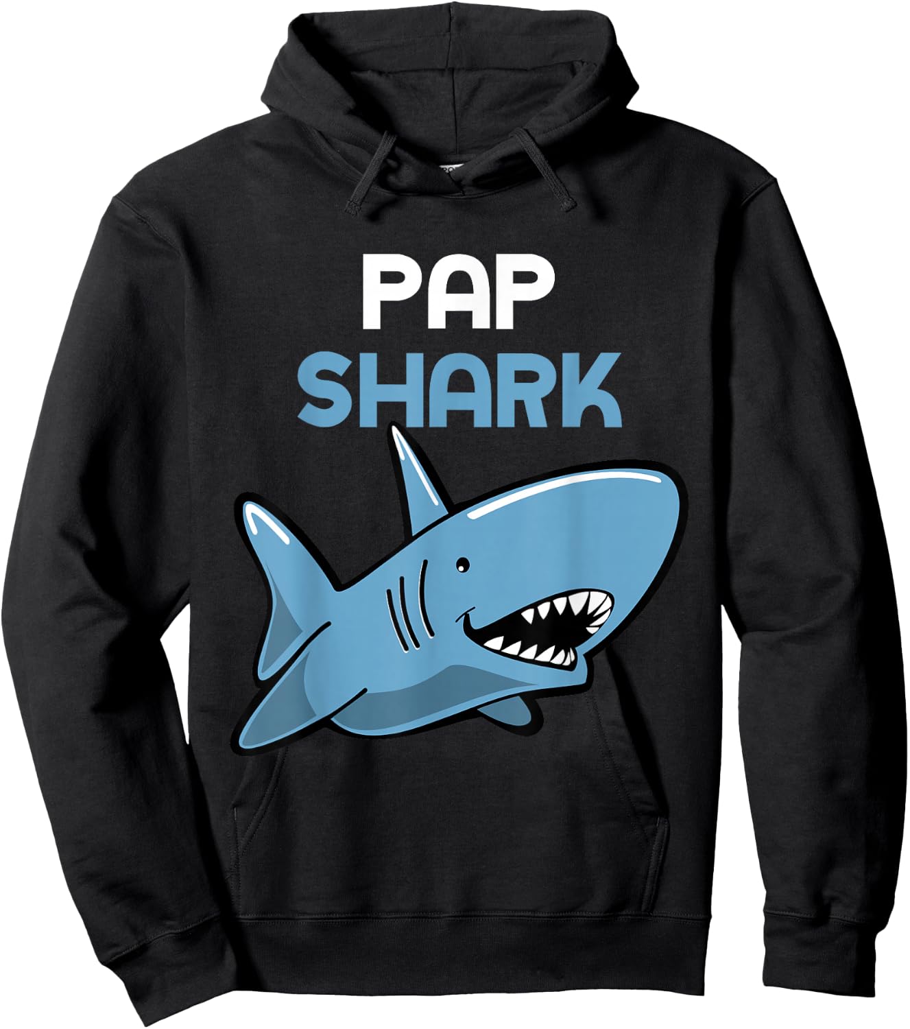 Pap Shark Funny Family Hoodie - Hoodie | Black
