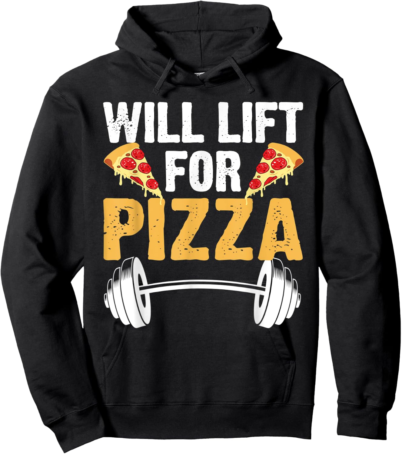 Will Lift For Pizza Gym Workout Weightlifting Hoodie - Hoodie | Black