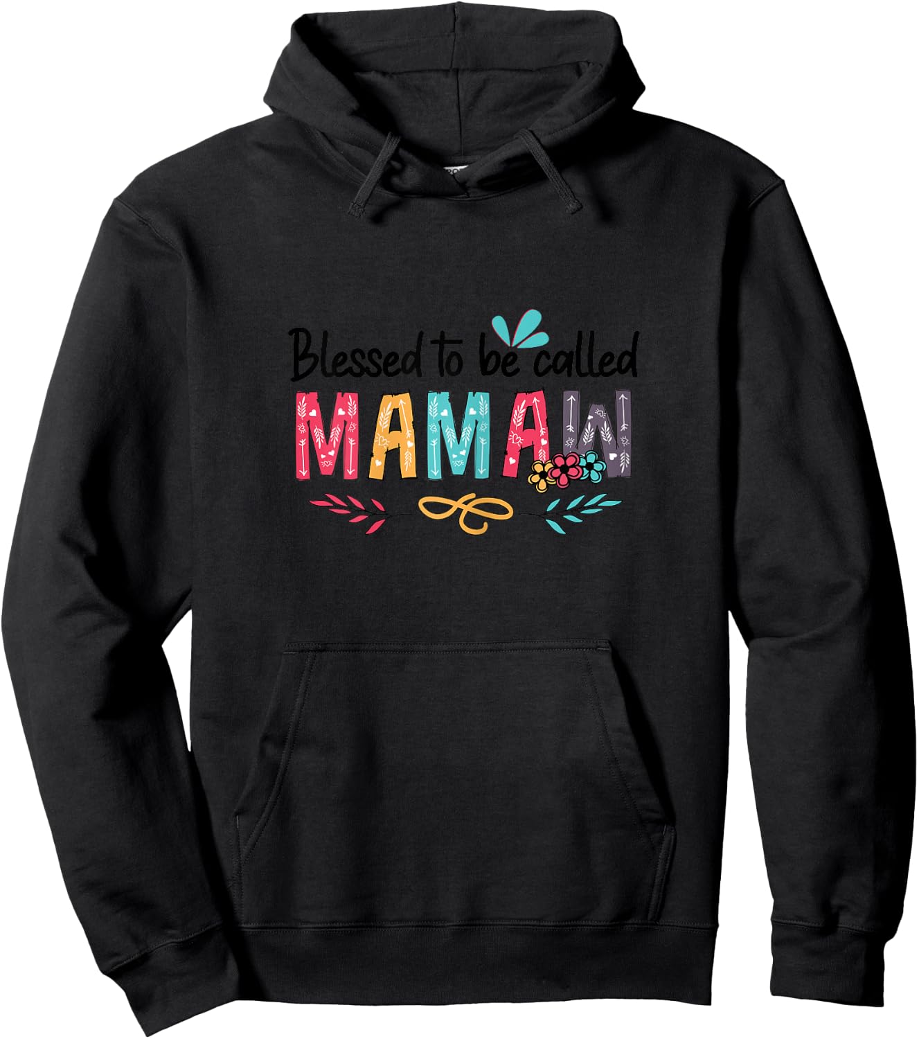 Blessed To Be Called Mamaw Mother's Day Hoodie - Hoodie | Black