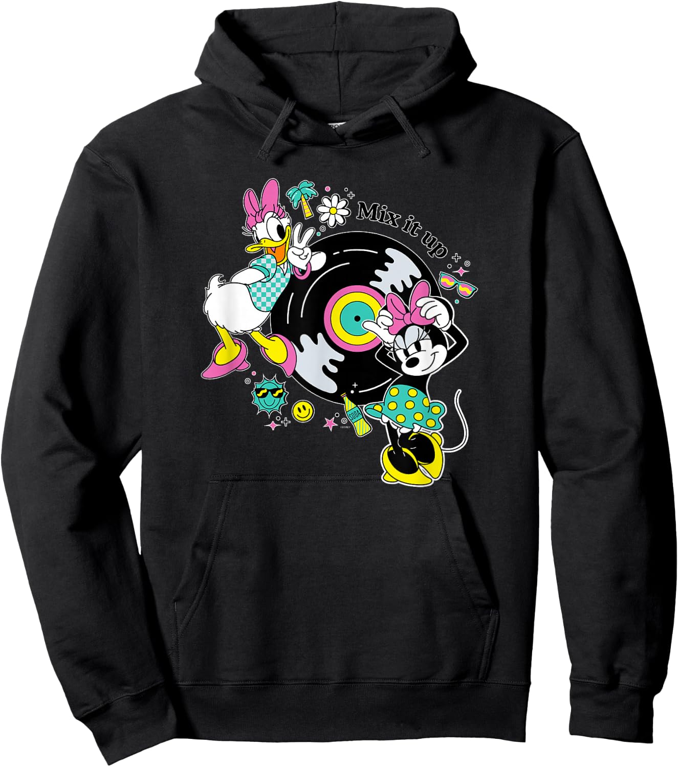 Disney Minnie and Daisy Mix It Up Retro Hoodie - Hoodie | Black
