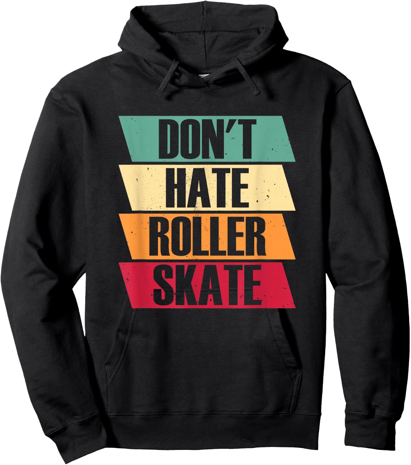 Roller Skates Don't Hate Roller Skate - 70s Roller Skating Hoodie - Hoodie | Black