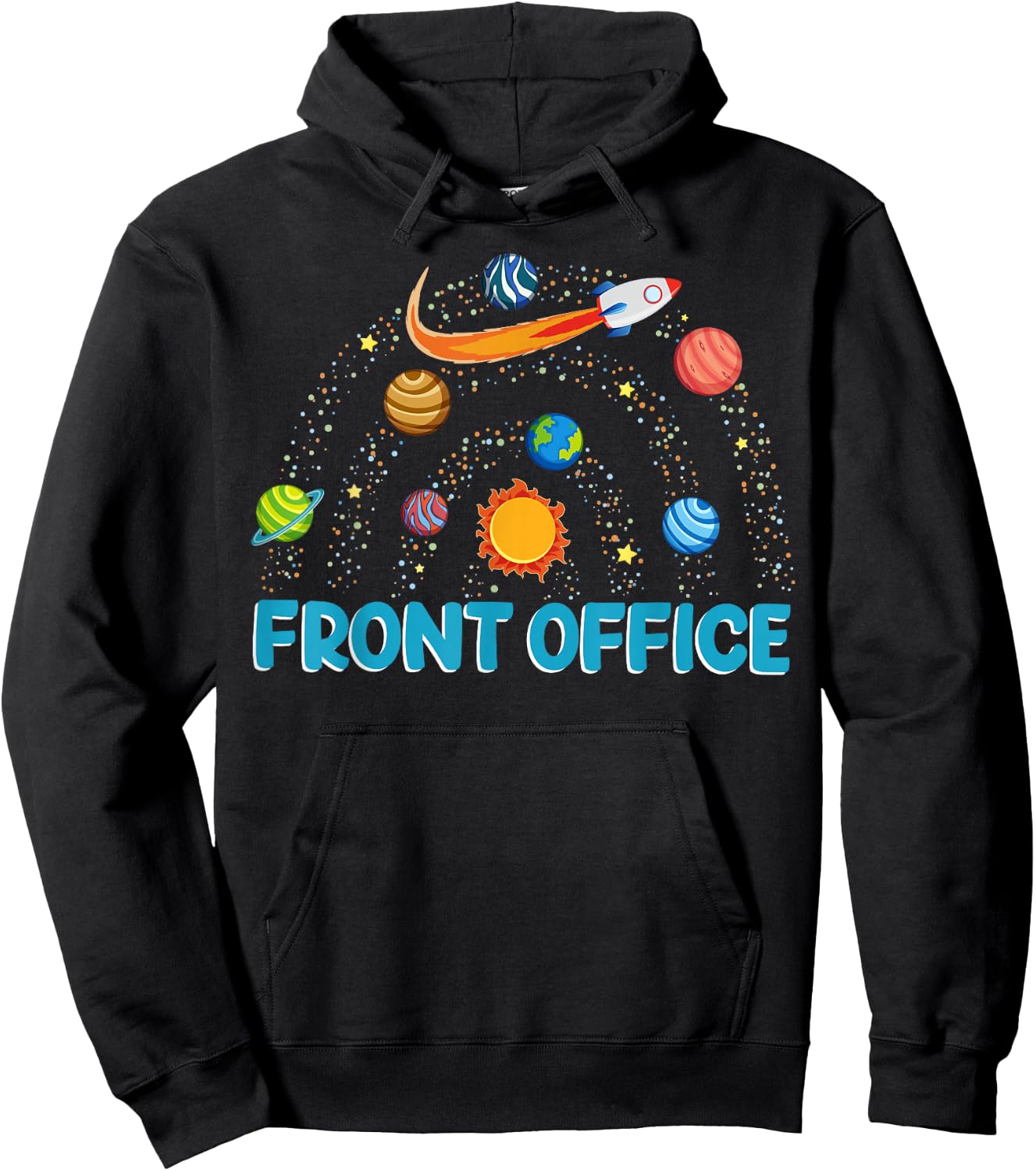 Retro Front Office Outer Space Administrative Assistants Hoodie - Hoodie | Black