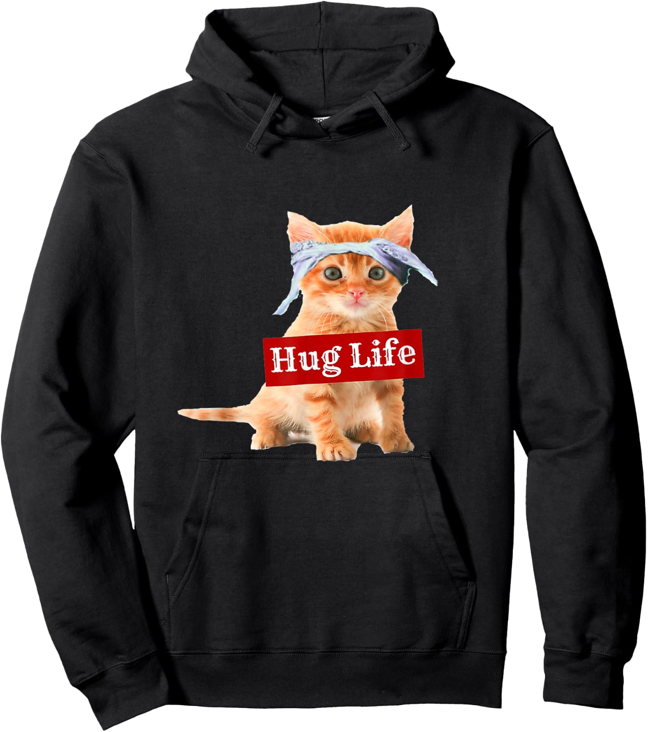 Hug life kitty cat thug gansta kitten kitteh funny Women Hoodie - Hoodie | Black
