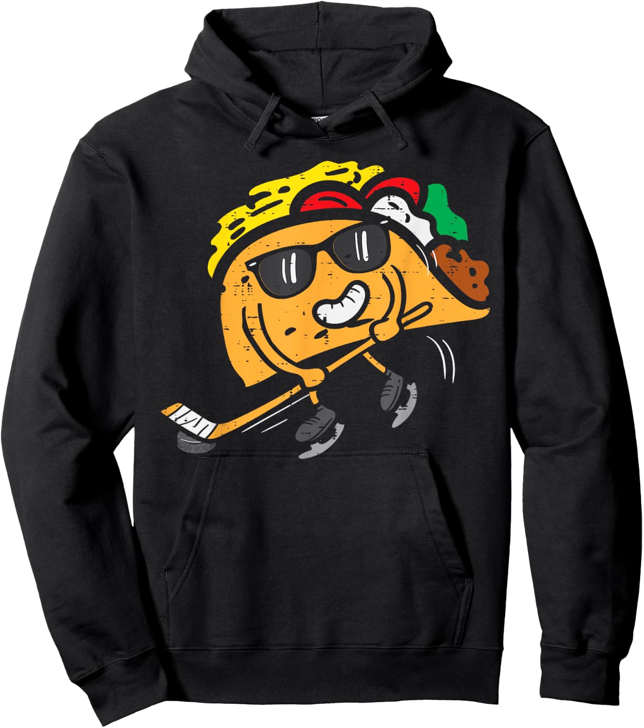 Taco Ice Hockey Cinco De Mayo Mexican Fiesta Boys Men Kids Hoodie - Hoodie | Black