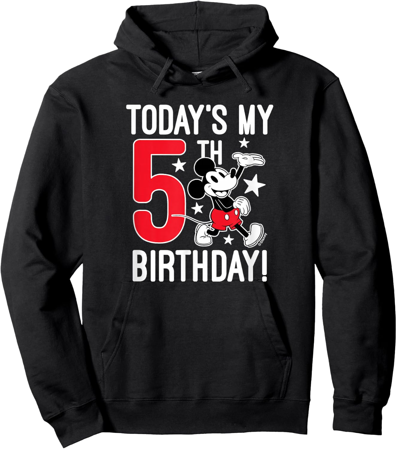 Classic Mickey - Today's My 5th Birthday Hoodie - Hoodie | Black