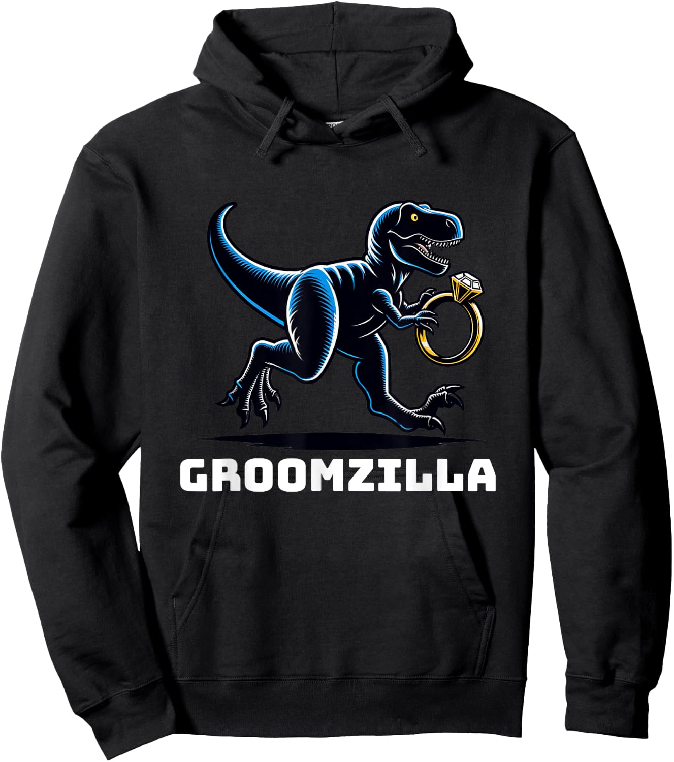 Groomzilla Funny Groom Wedding Husband Hoodie - Hoodie | Black