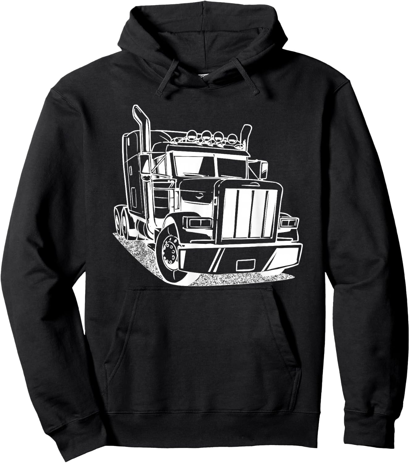 Diesel Big Rig 18 Wheeler Semi Trailer Truck Driver Trucker Hoodie - Hoodie | Black
