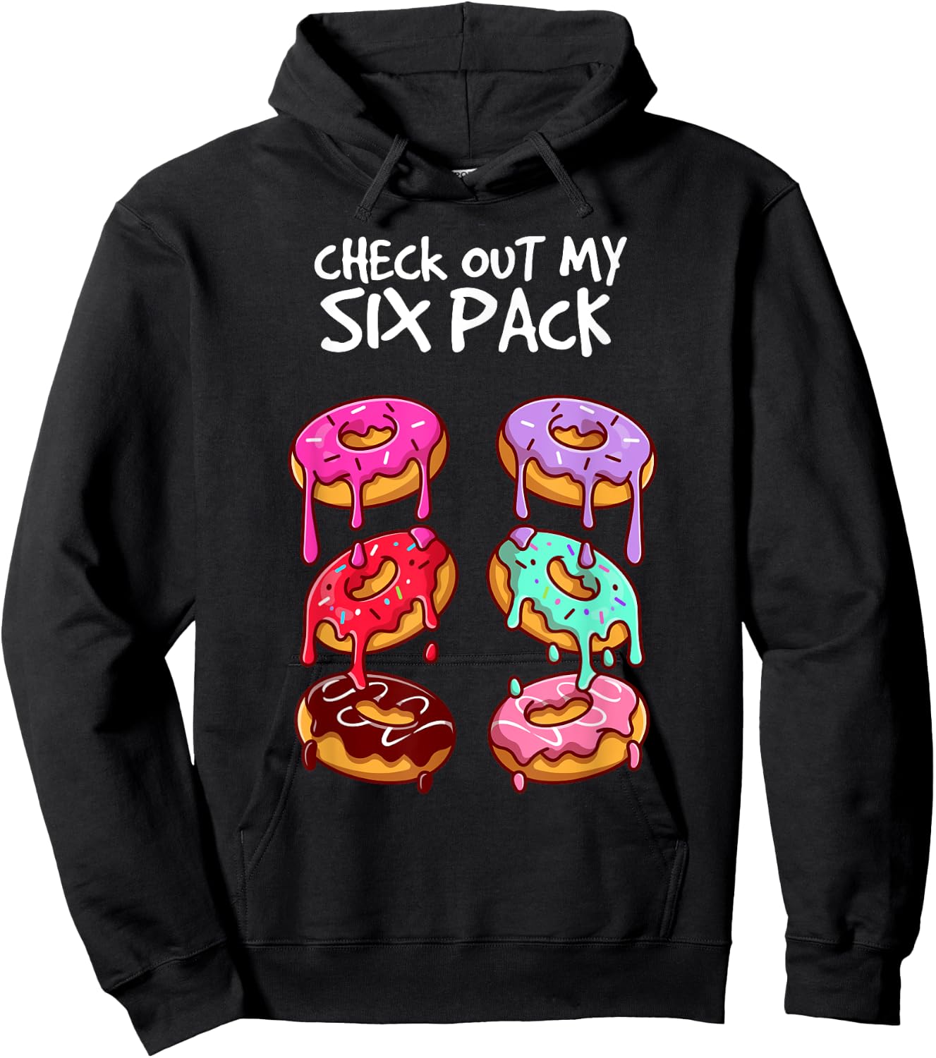 Check out my six pack Foodie Donut Hoodie - Hoodie | Black