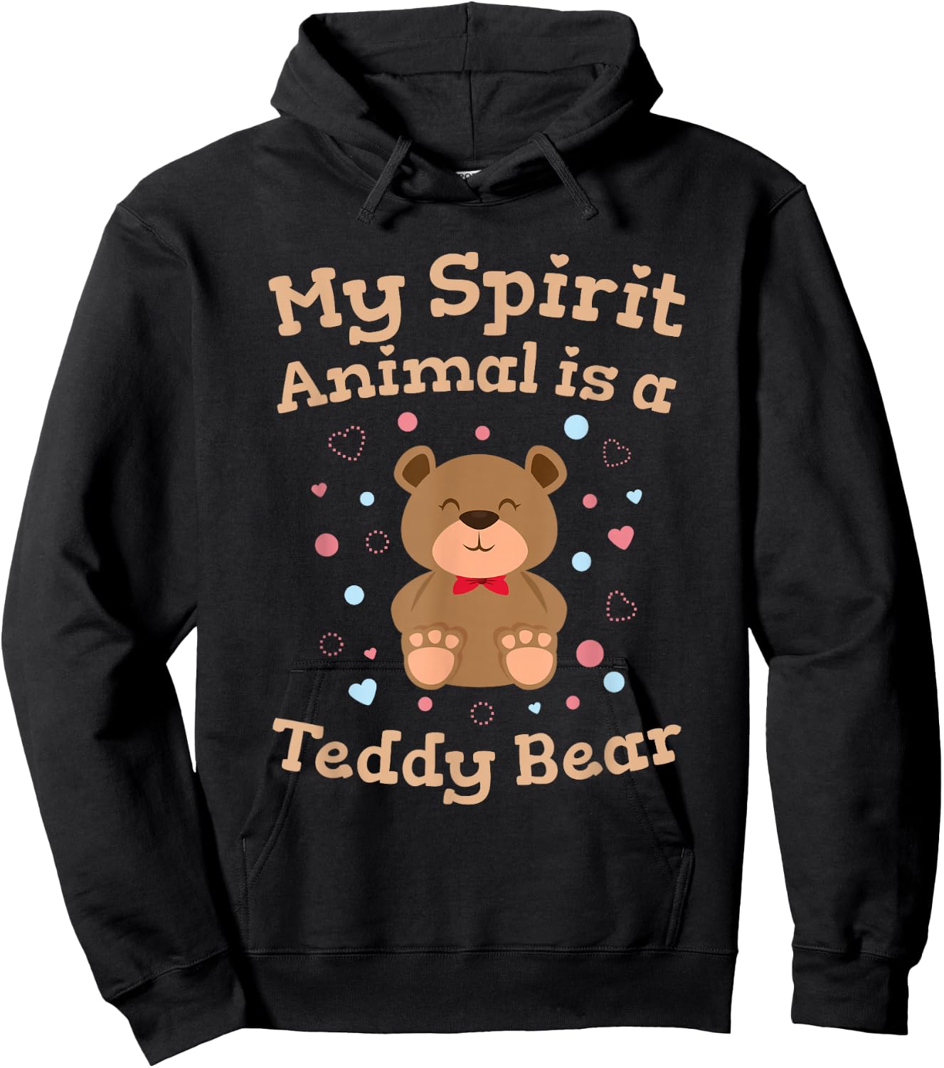 Teddy Bear Women Girls Cute Stuffed Toy Hoodie - Hoodie | Black