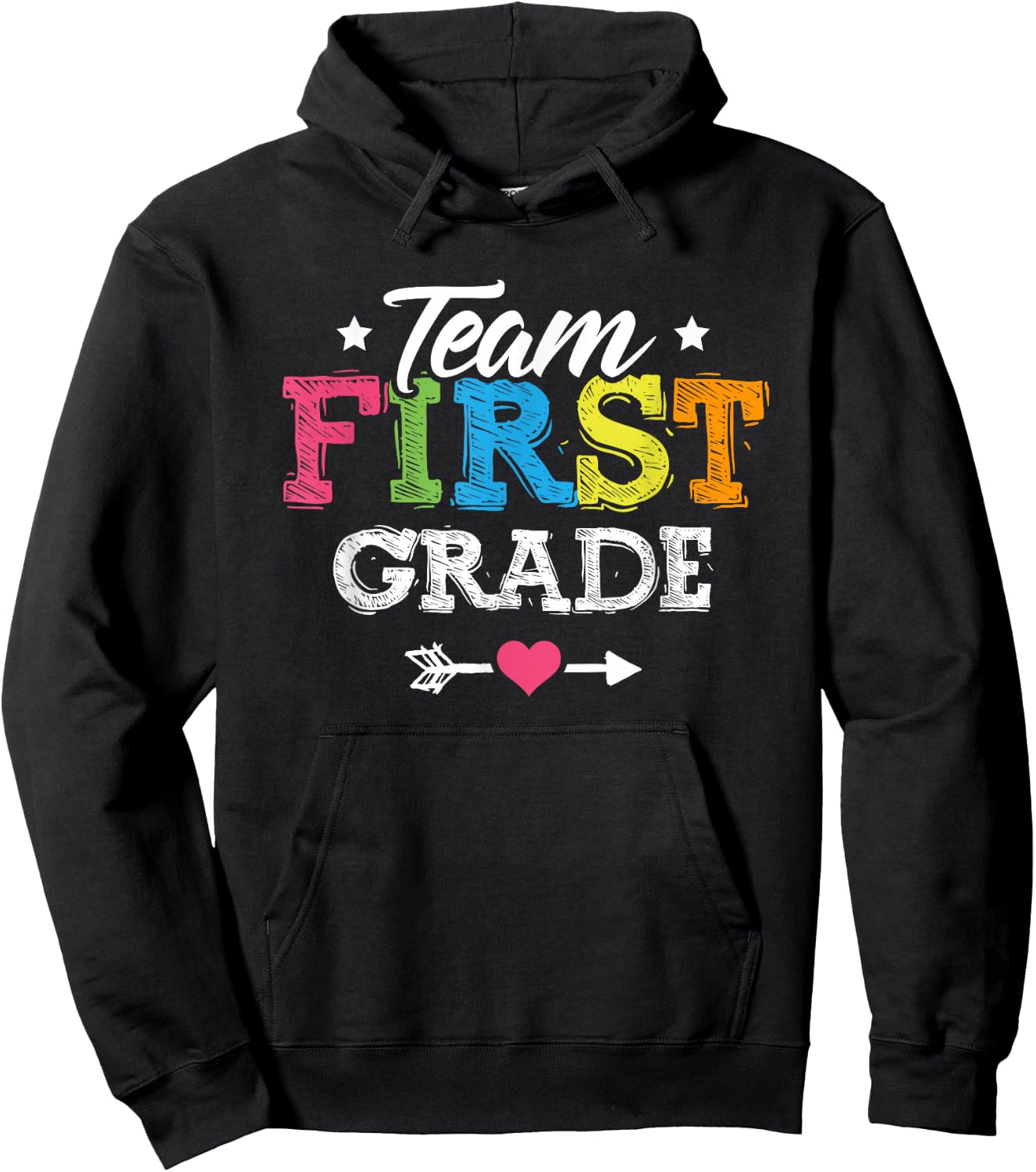 Team First Grade Shirt Teacher Student Kids Back To School Hoodie - Hoodie | Black