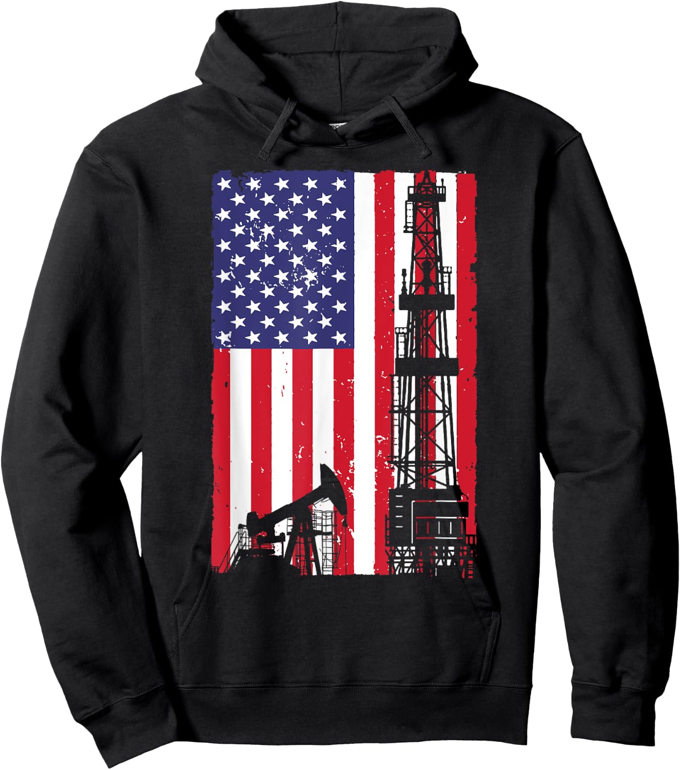 Cool Oil Field Art Women Oilfield Drilling Lovers Hoodie - Hoodie | Black