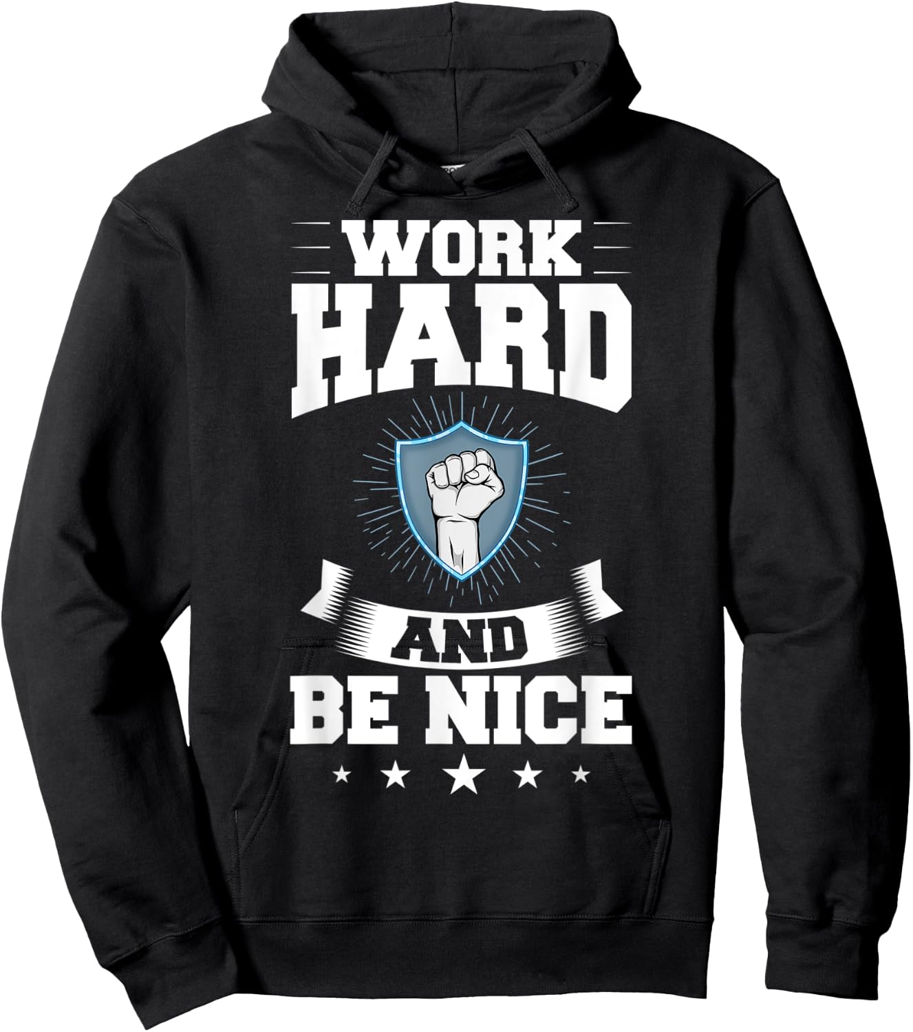 Work Hard Quotes Inspiration Motivational Saying Hoodie - Hoodie | Black
