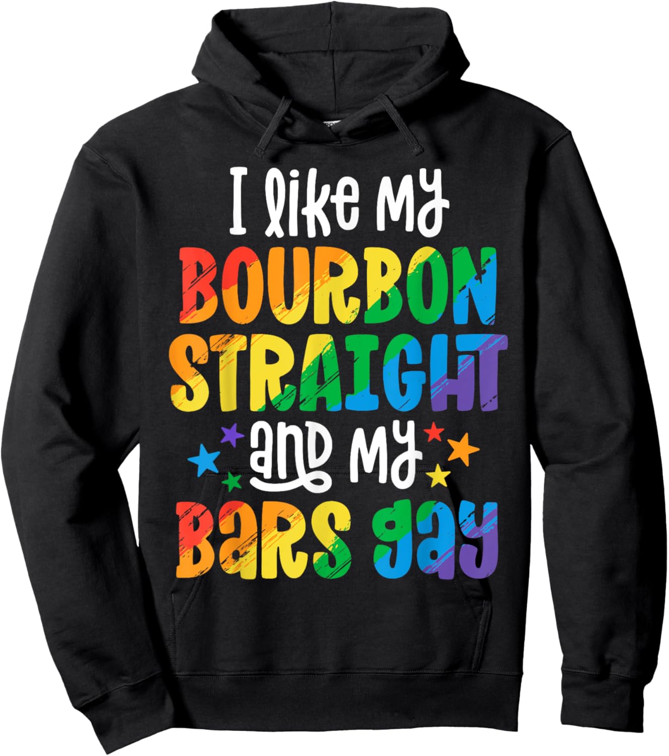 Funny Pride Shirt Bourbon Straight Bar Gay Party Gifts Hoodie - Hoodie | Black