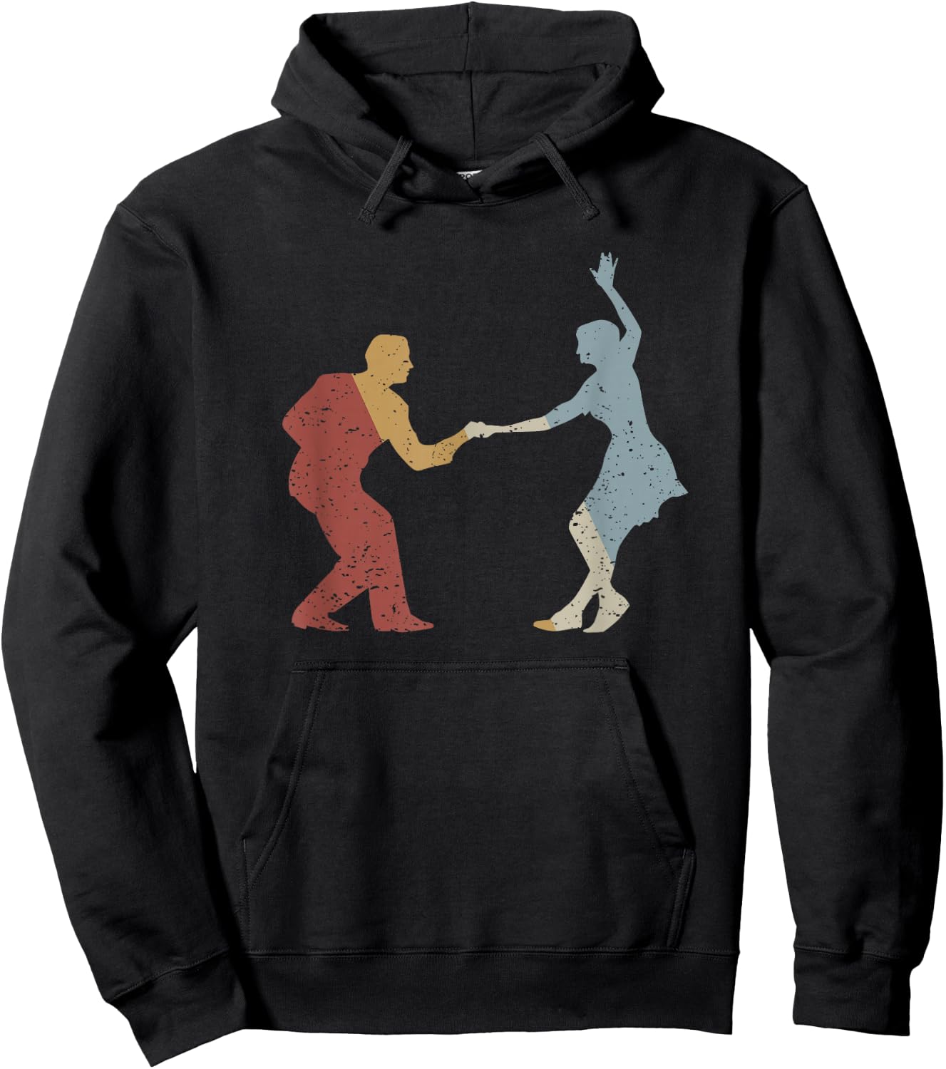 Swing Retro Style Vintage Hoodie - Hoodie | Black