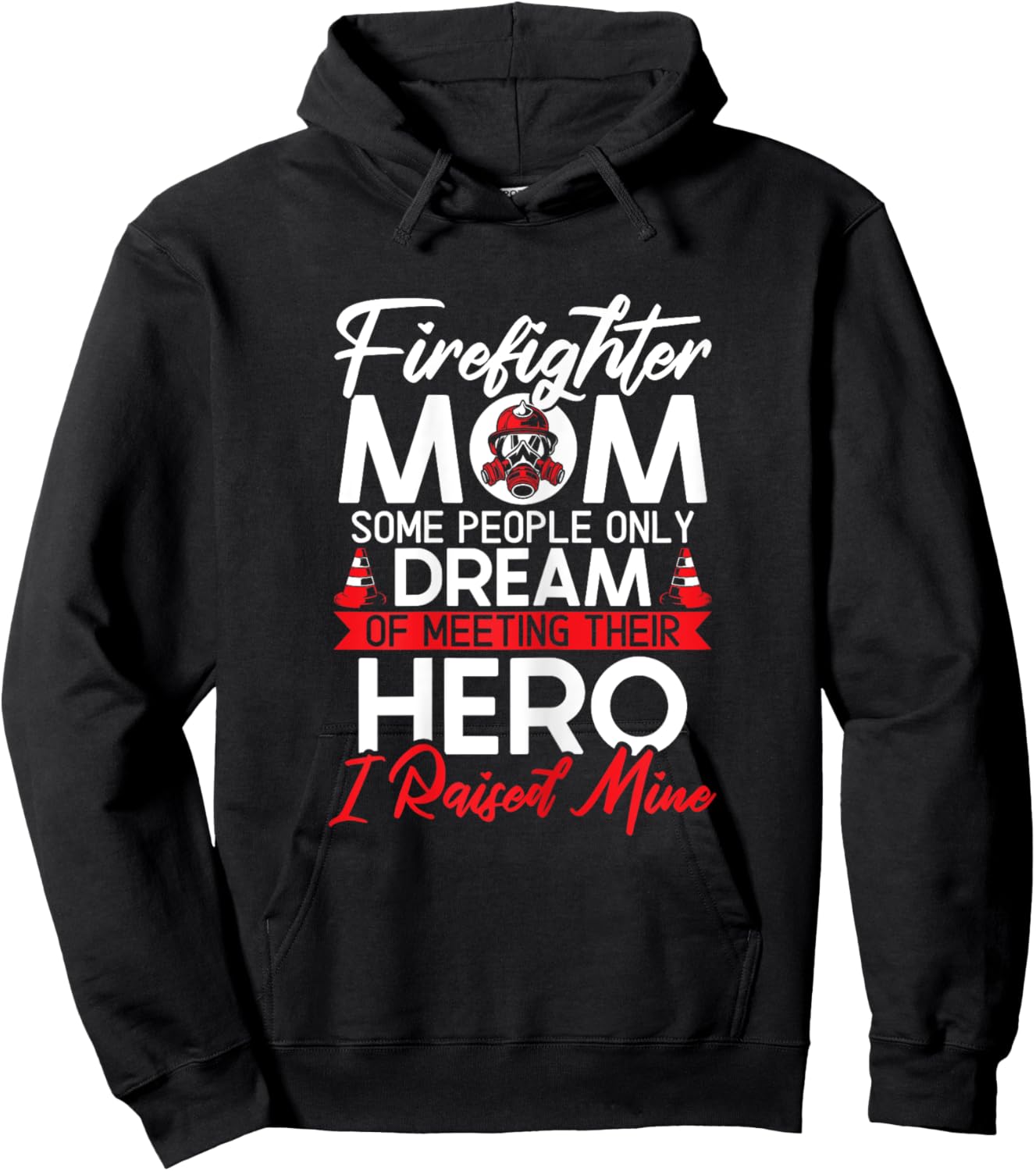 Firefighter Mom Firefighting Fireman Firewoman Fire Rescue Hoodie - Hoodie | Black
