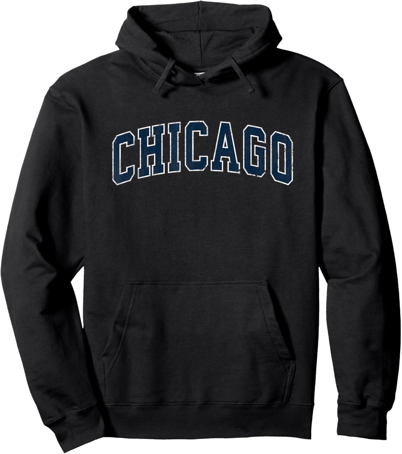 Chicago Illinois IL Vintage Sports Design Navy Design Hoodie - Hoodie | Black