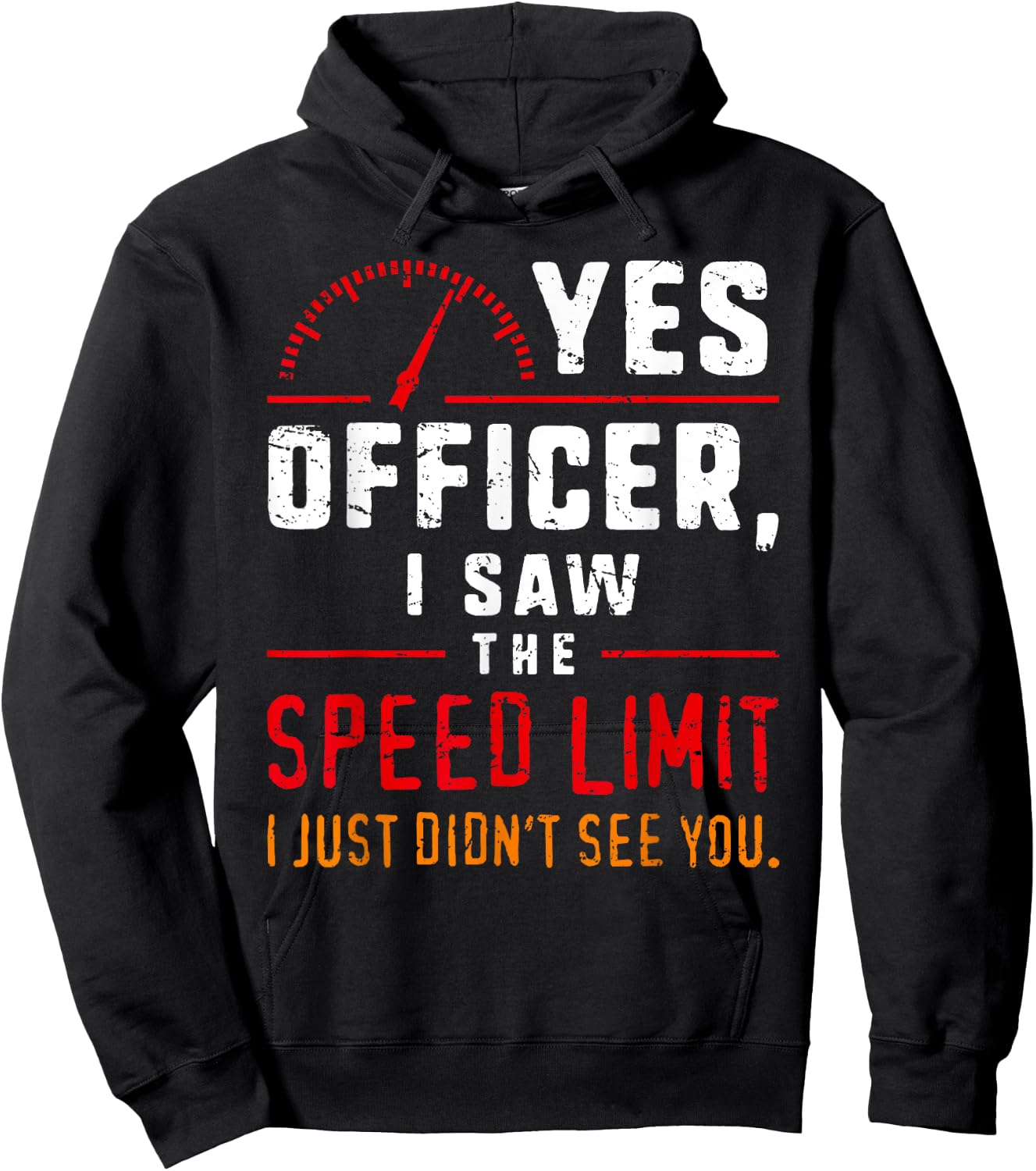 Yes Officer Speeding Fun Car Enthusiasts & Mechanics Hoodie - Hoodie | Black