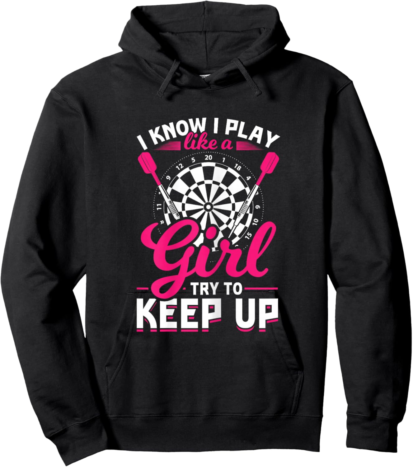 Darts Girl Dart Lover Woman Hoodie - Hoodie | Black