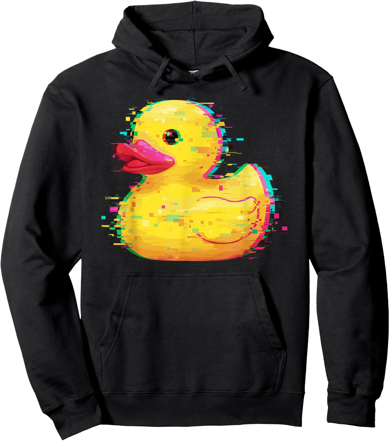 Programmer Glitch Rubber Duck Debugging Coding Hoodie - Hoodie | Black