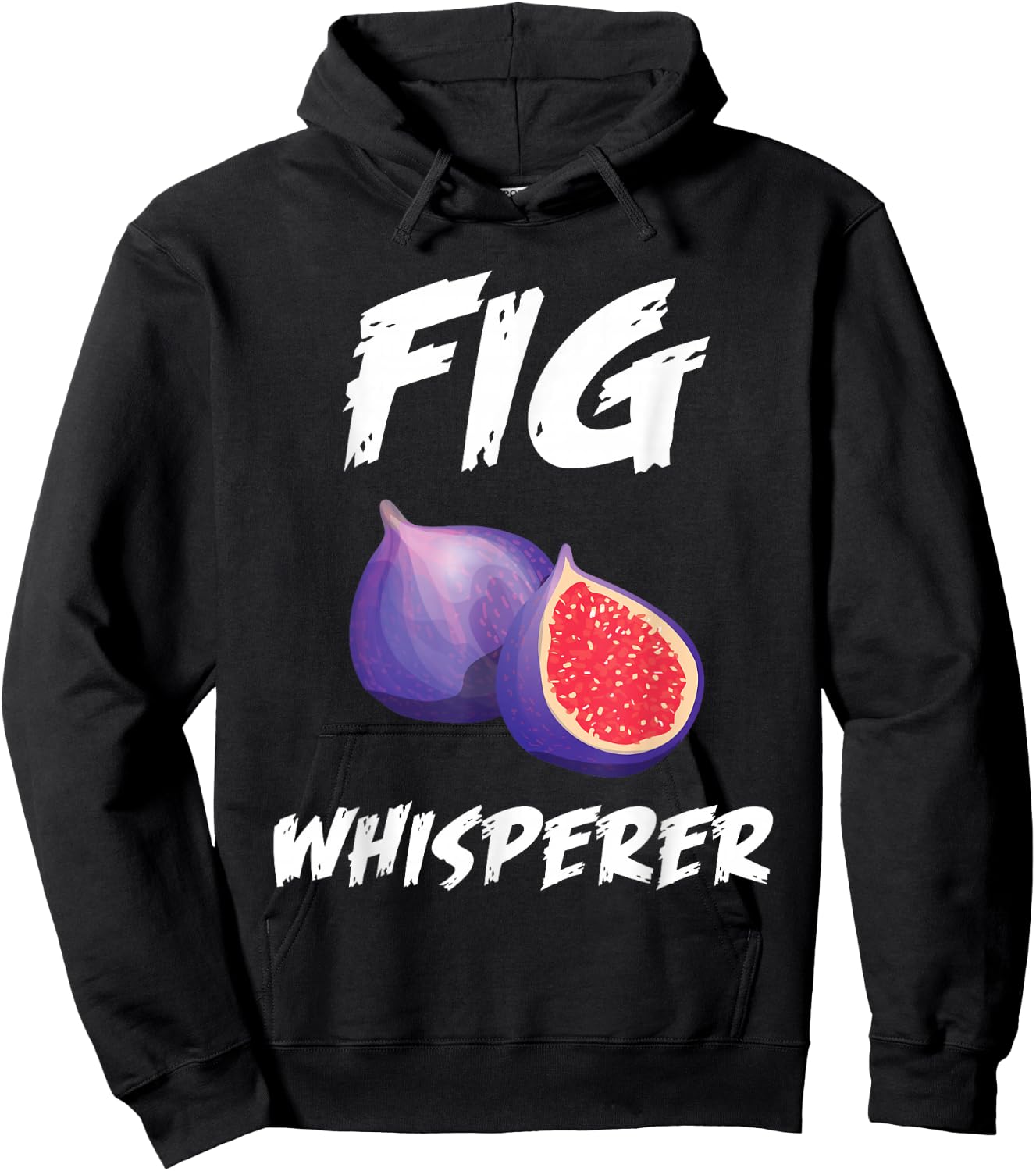 Funny Fig Whisperer Design Vegetarian Figs Plant Hoodie - Hoodie | Black