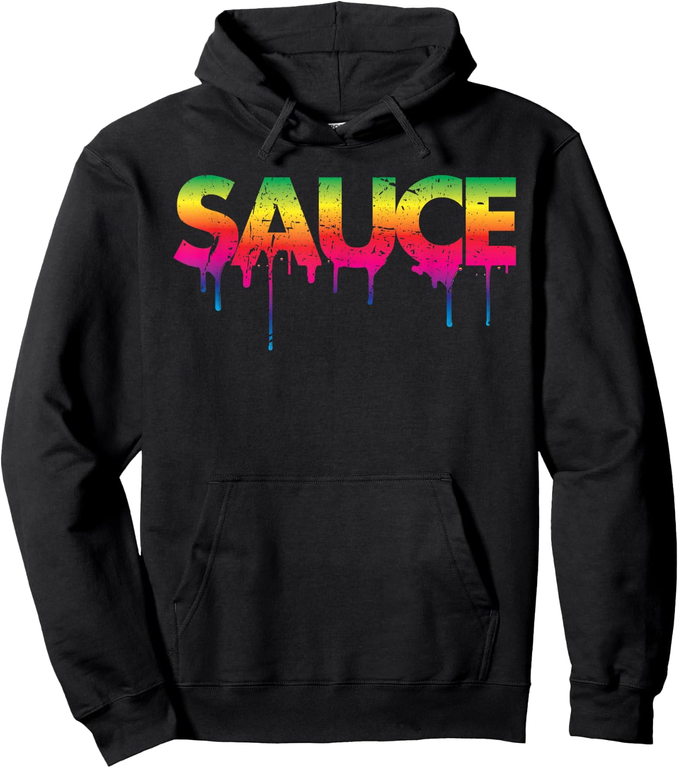 Sauce Melting Trending Dripping Messy Saucy Gift Shirt Hoodie - Hoodie | Black