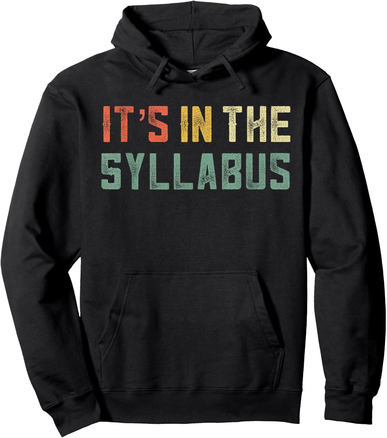 Retro Tenure Professor Its in The Syllabus College Teacher Men Women Hoodie - Hoodie | Black