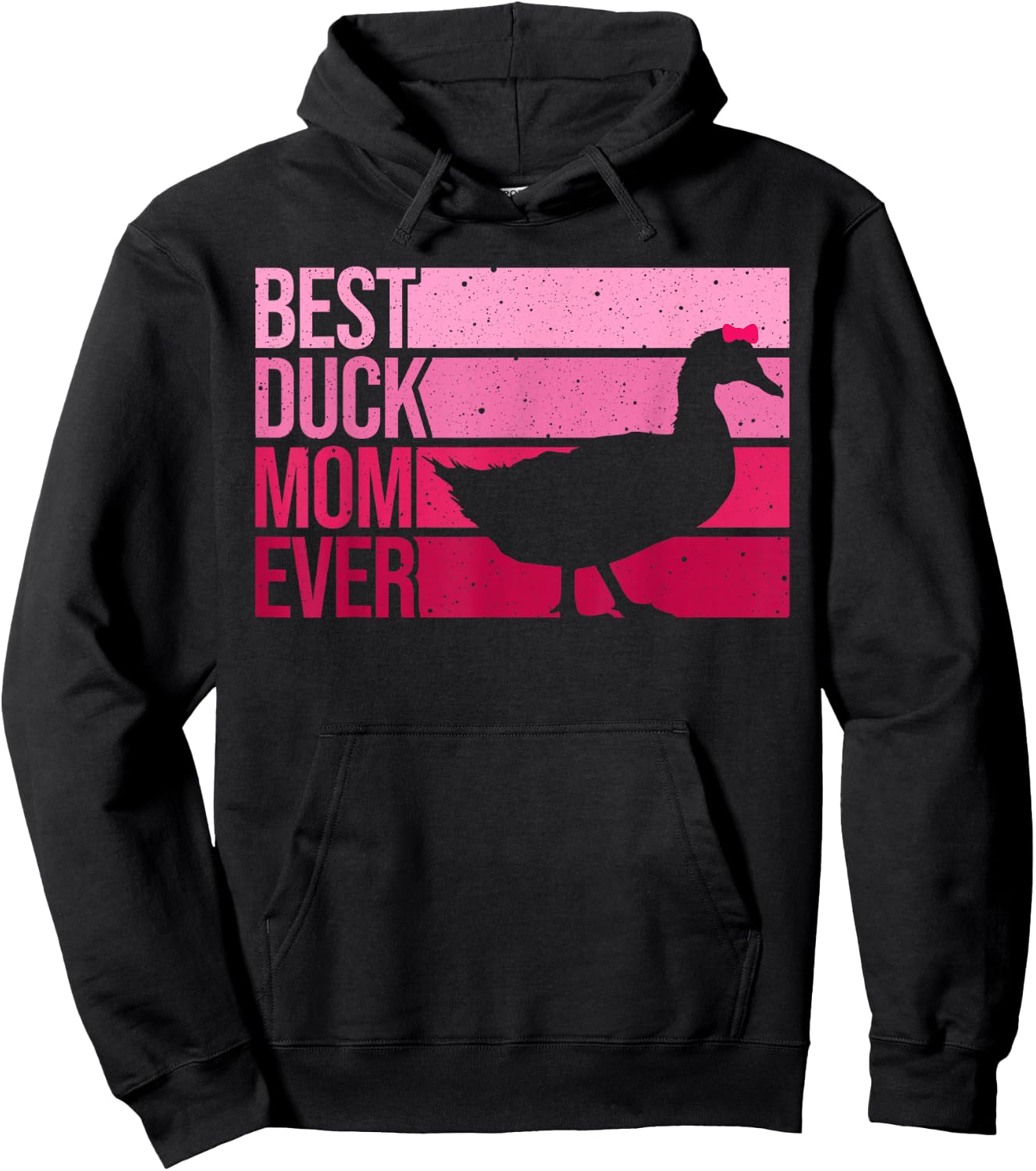 Funny Duck Mom Art Girls Mother's Day Duck Lovers Hoodie - Hoodie | Black