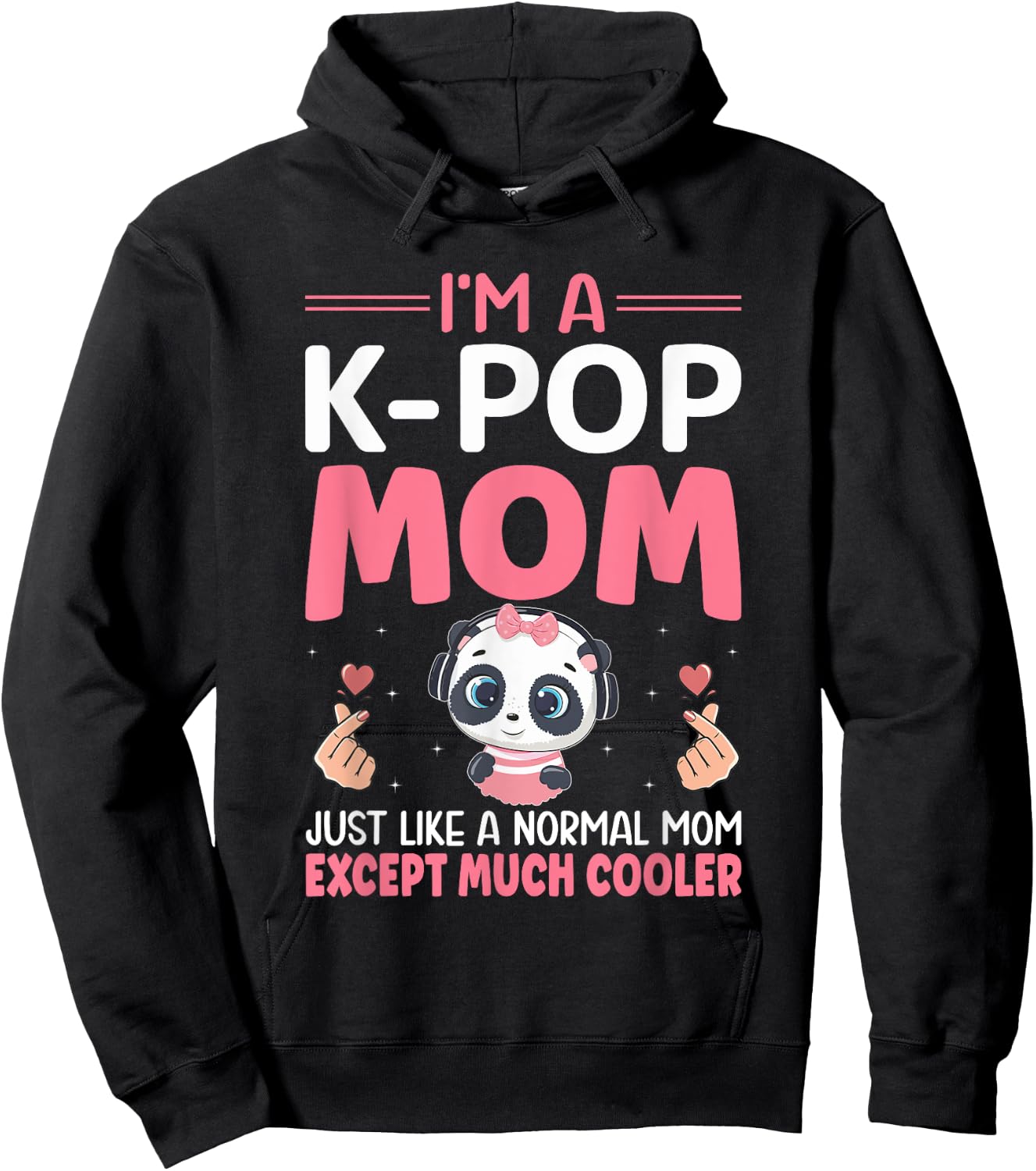 A K-Pop Mom Kawaii Anime Girl Boba Drinker Hoodie - Hoodie | Black