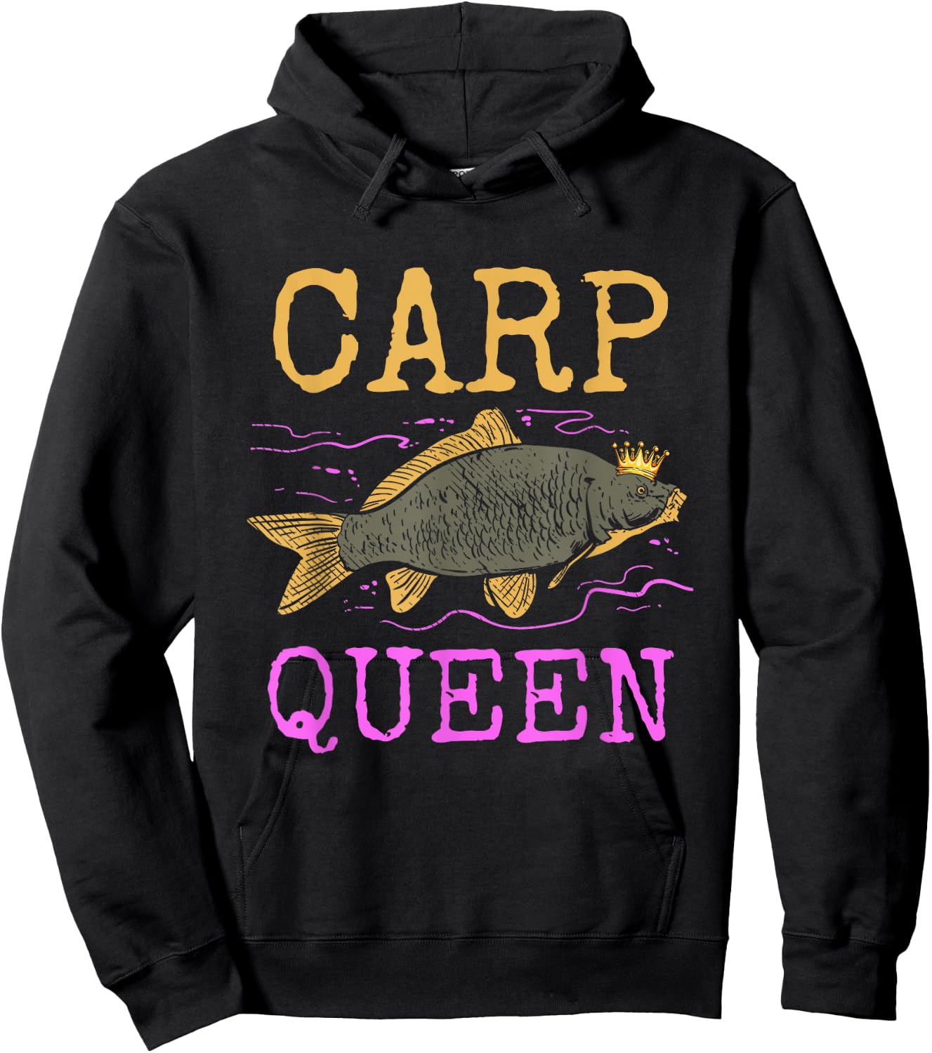 Carp Queen - Carps Fishing Angler Sportfishing Angling Hoodie - Hoodie | Black