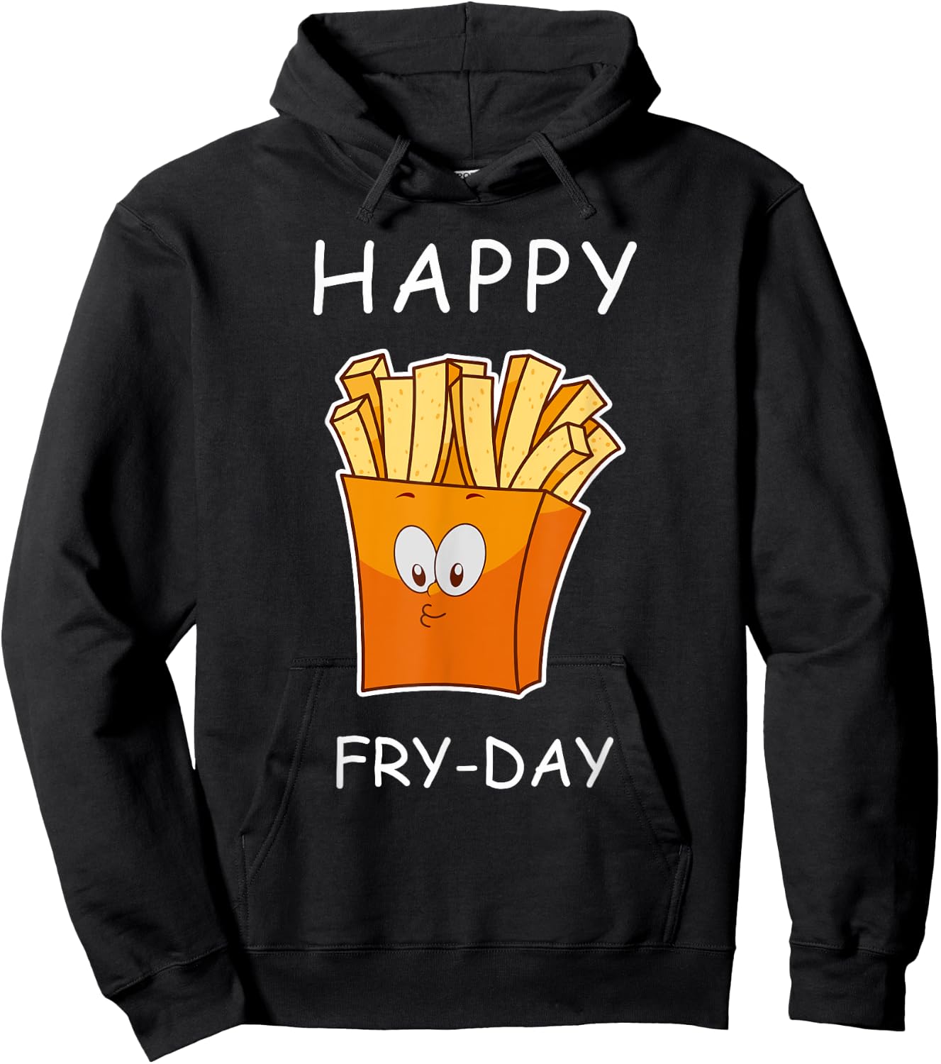 Happy Fry-day Cute men women shirt Hoodie - Hoodie | Black