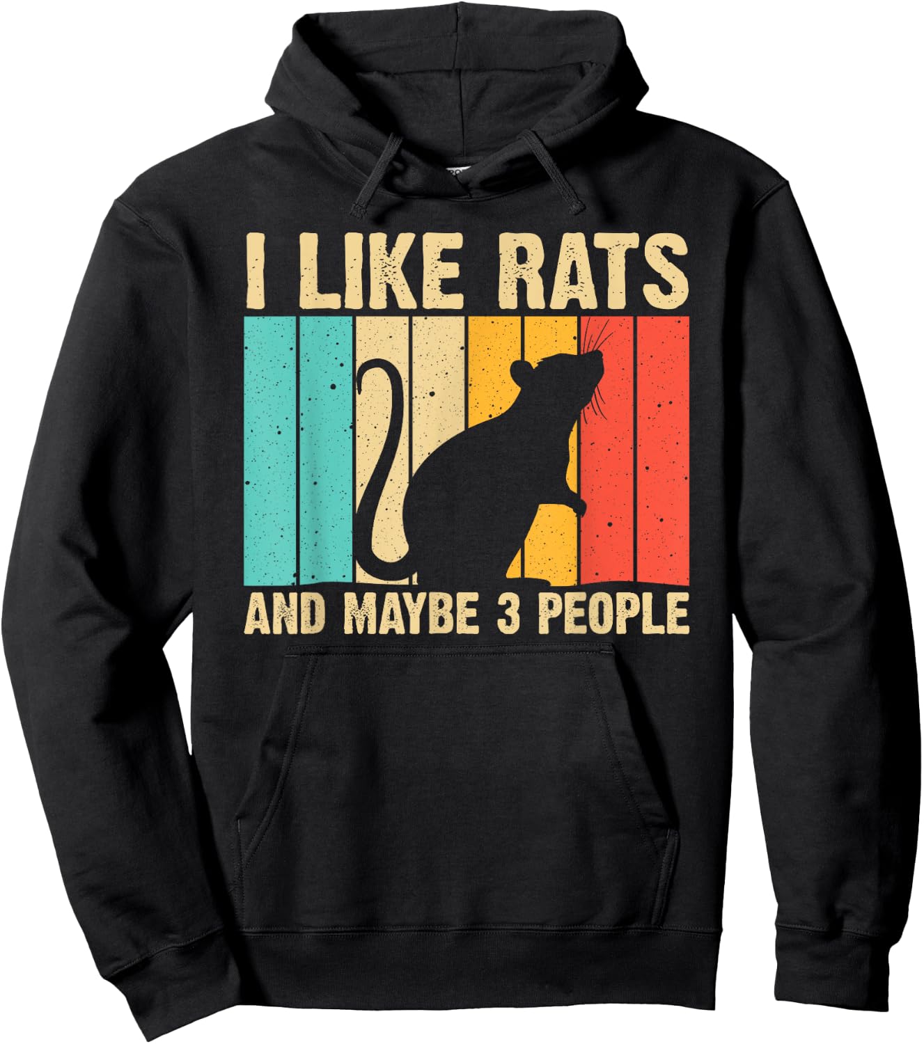 Funny Rat Design Rat Lover Men Women Mouse Rodent Introvert Hoodie - Hoodie | Black