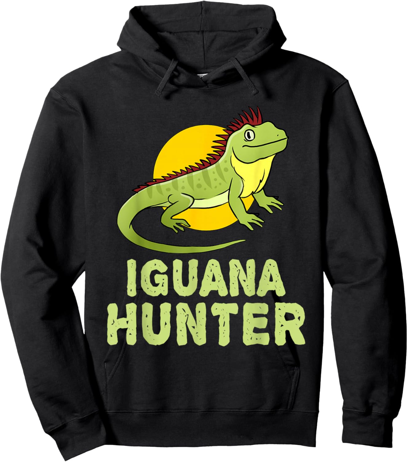 Iguana Hunter Iguana Lover Gift Hoodie - Hoodie | Black