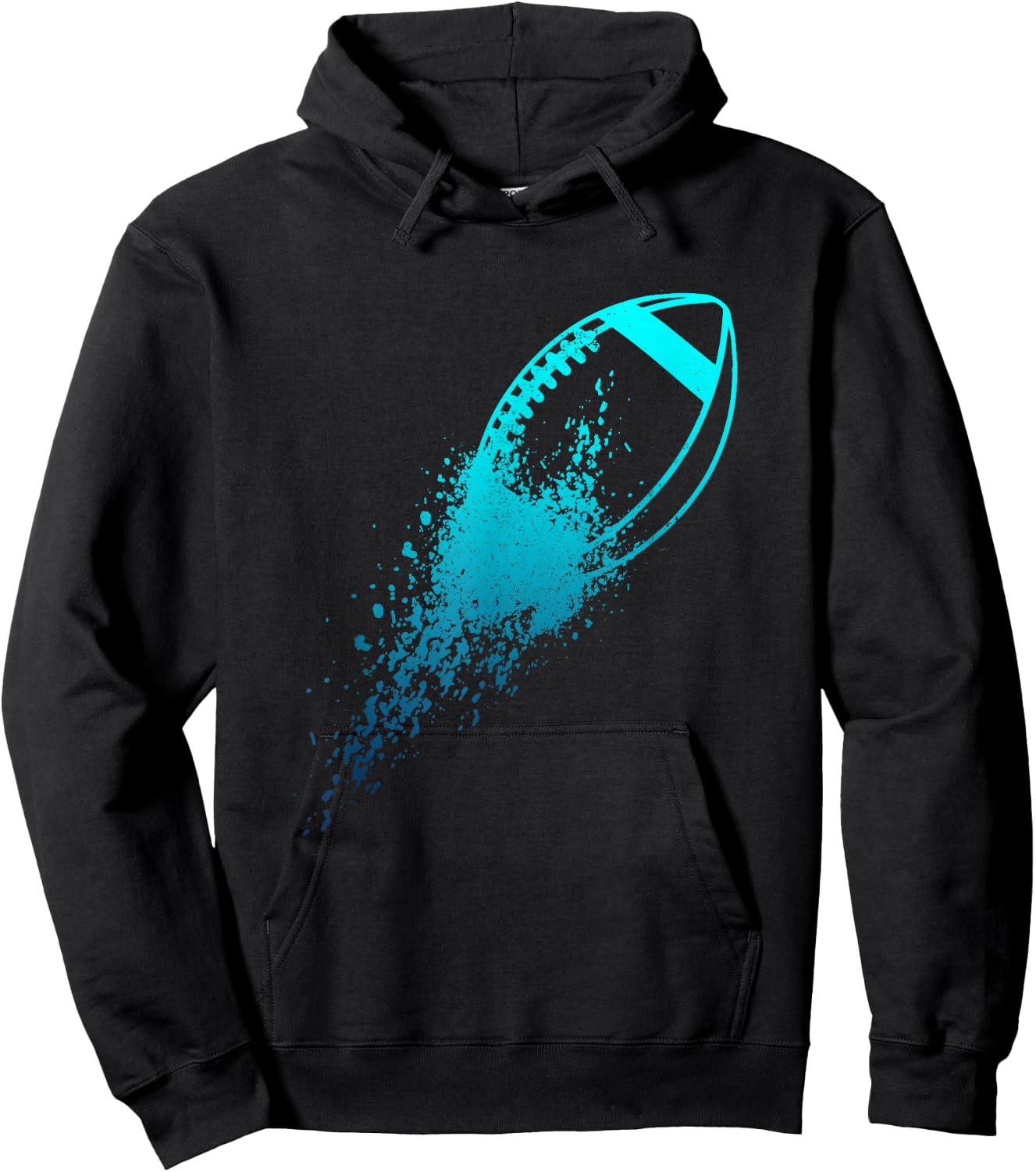 Football Quarterback Lineman Vintage Football Player Hoodie - Hoodie | Black