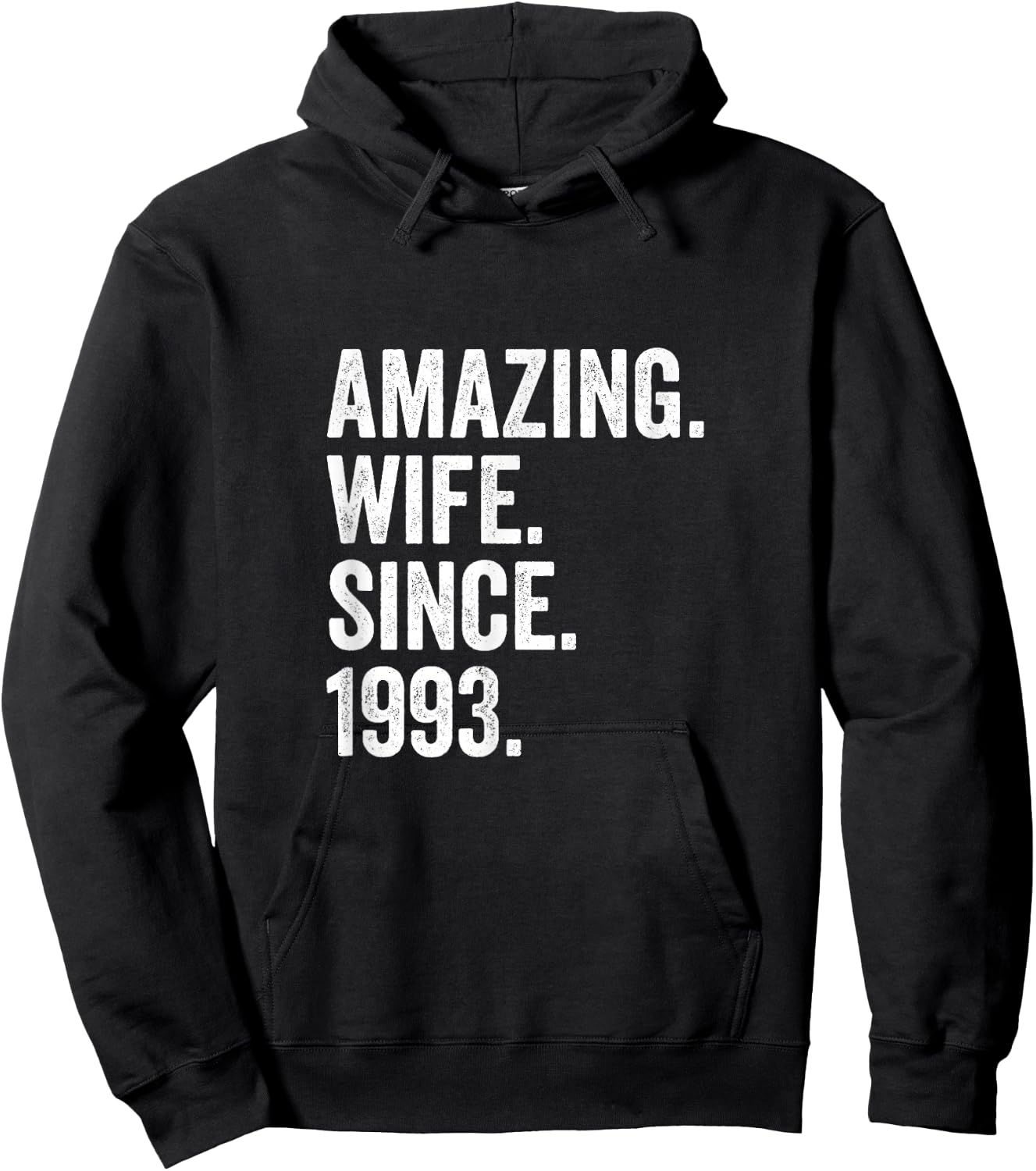 Amazing Wife Since 1993 | 33rd Wedding Anniversary 33 Years Hoodie - Hoodie | Black