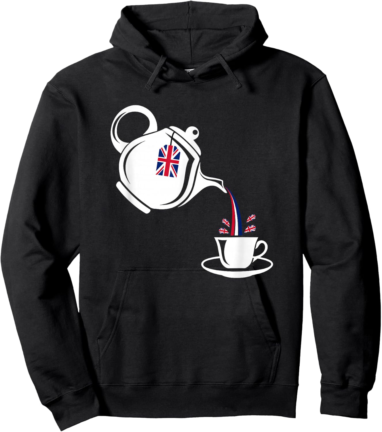 Time For Tea England - English Novelty Souvenir Memorabilia Hoodie - Hoodie | Black