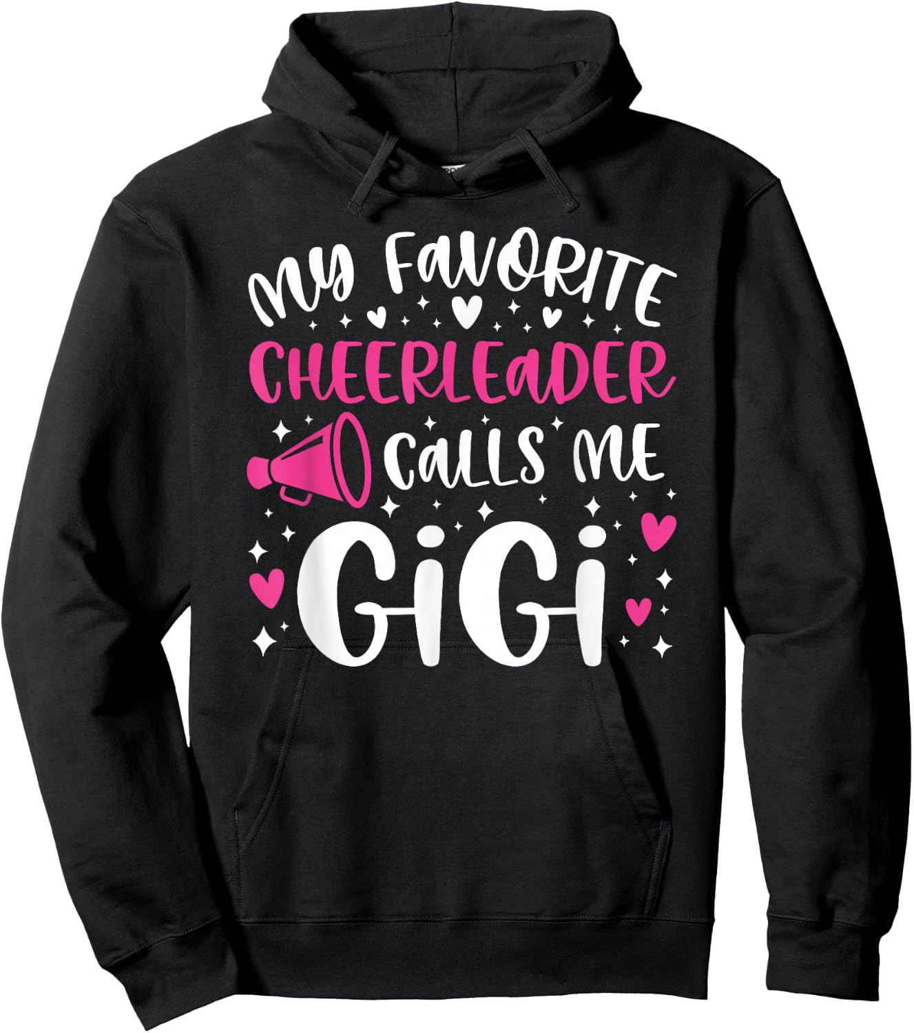 Proud Cheer Gigi Grandma Of A Cheerleader Gigi Hoodie - Hoodie | Black